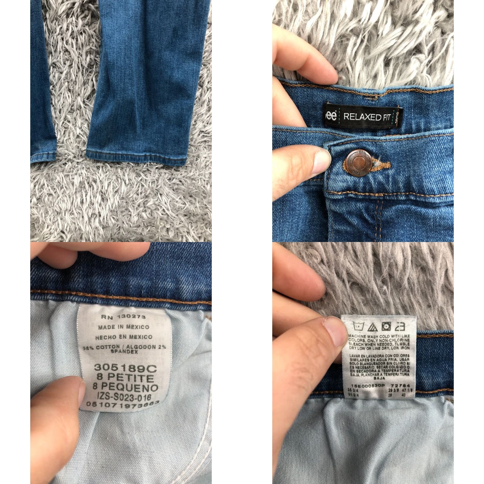 Lee Lee Petite Relaxed Fit Jeans Size 8P Womens Medium Wash Blue Size 30" / US 8 / IT 44 - 8 Thumbnail