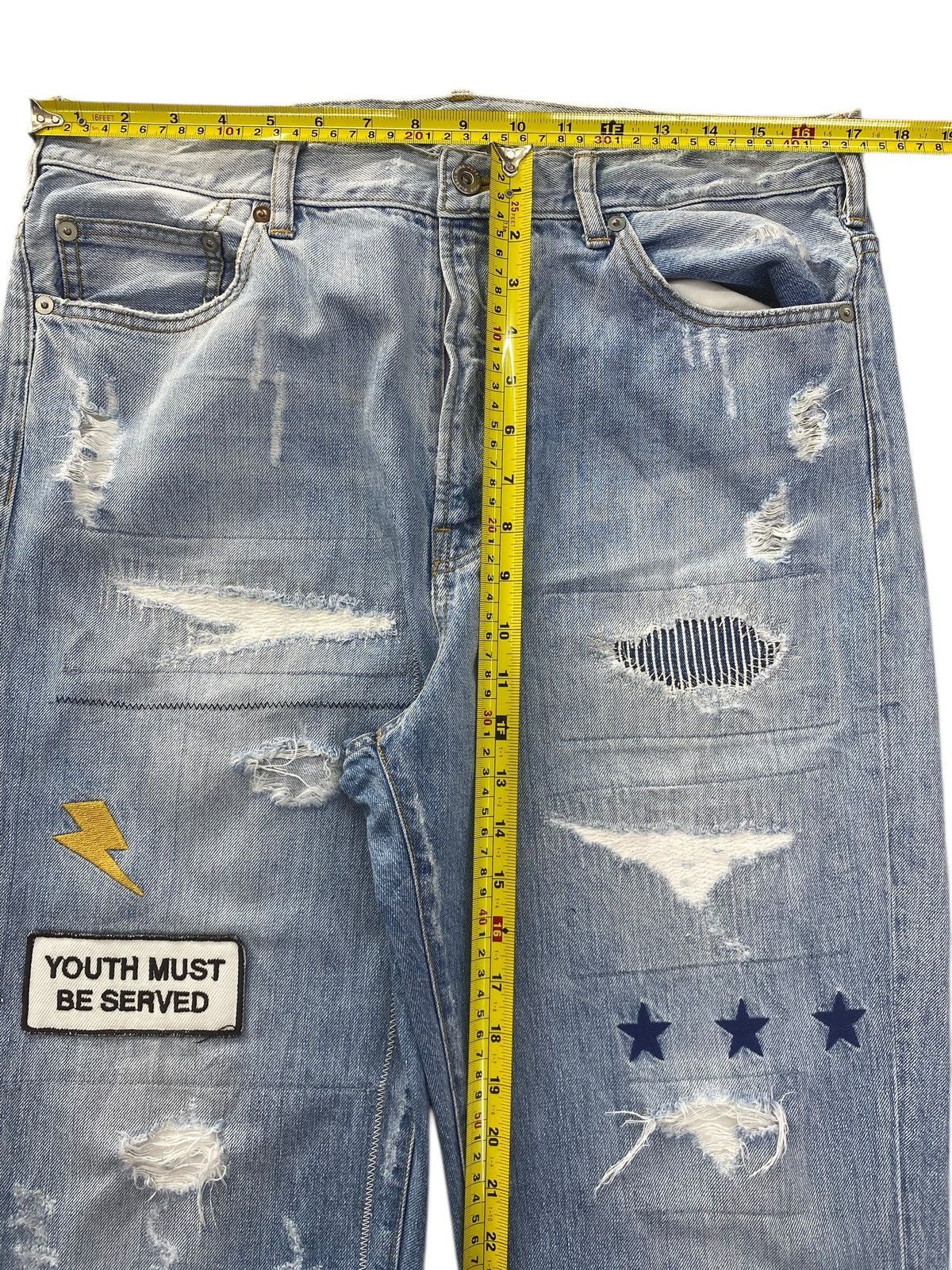 Global Work Global Work with Unique Patches Style Baggy Jeans Size US 34 / EU 50 - 6 Thumbnail