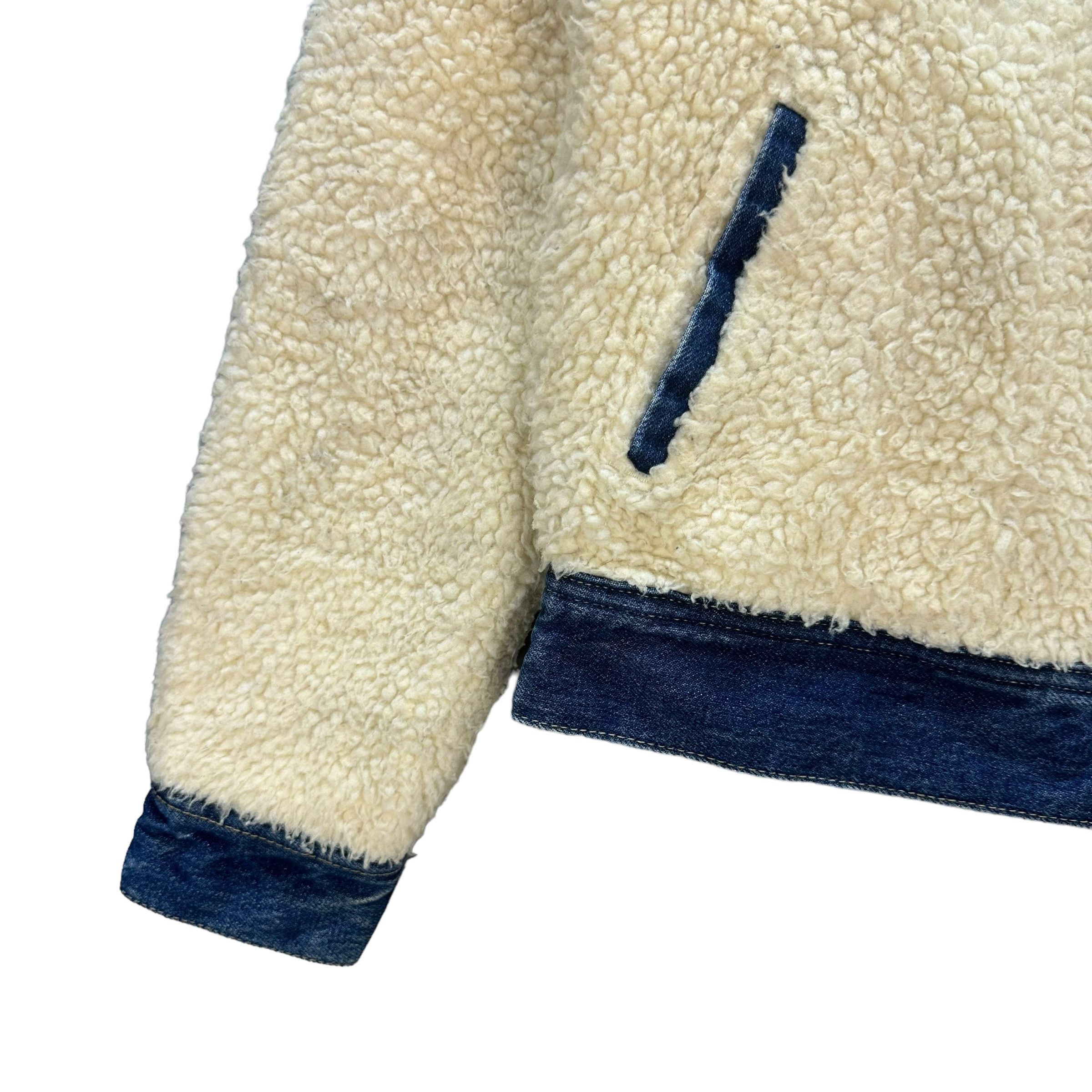 Lee Lee X E Hyphen World Gallery Sherpa Denim Jacket #A27-0628 Size M / US 6-8 / IT 42-44 - 4 Thumbnail
