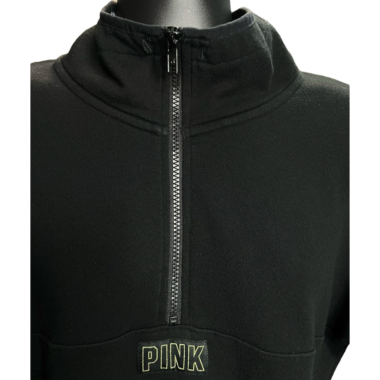 Pink Victoria’s Secret PINK Black Pullover Sweatshirt - Size M Size M / US 6-8 / IT 42-44 - 3 Thumbnail