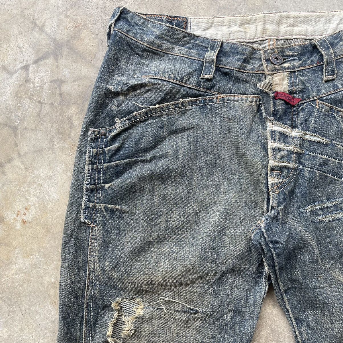 Marithe + Francois Girbaud Marithe Francois Girbaud Vkei Punk Distressed Straight Jeans Size US 32 / EU 48 - 7 Thumbnail