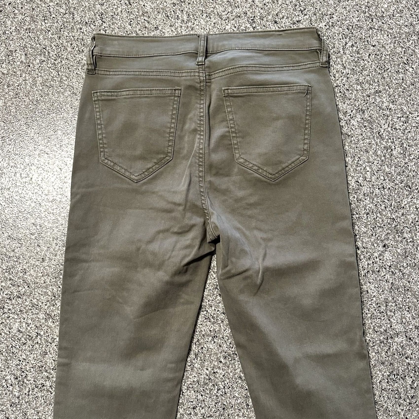 Vintage Buffalo Jeans Womens 27x27 Havana High Rise Ankle Army Green Buffalo David Bitton Slim Button Zip 4 XS? Size 27" / US 4 / IT 40 - 4 Thumbnail
