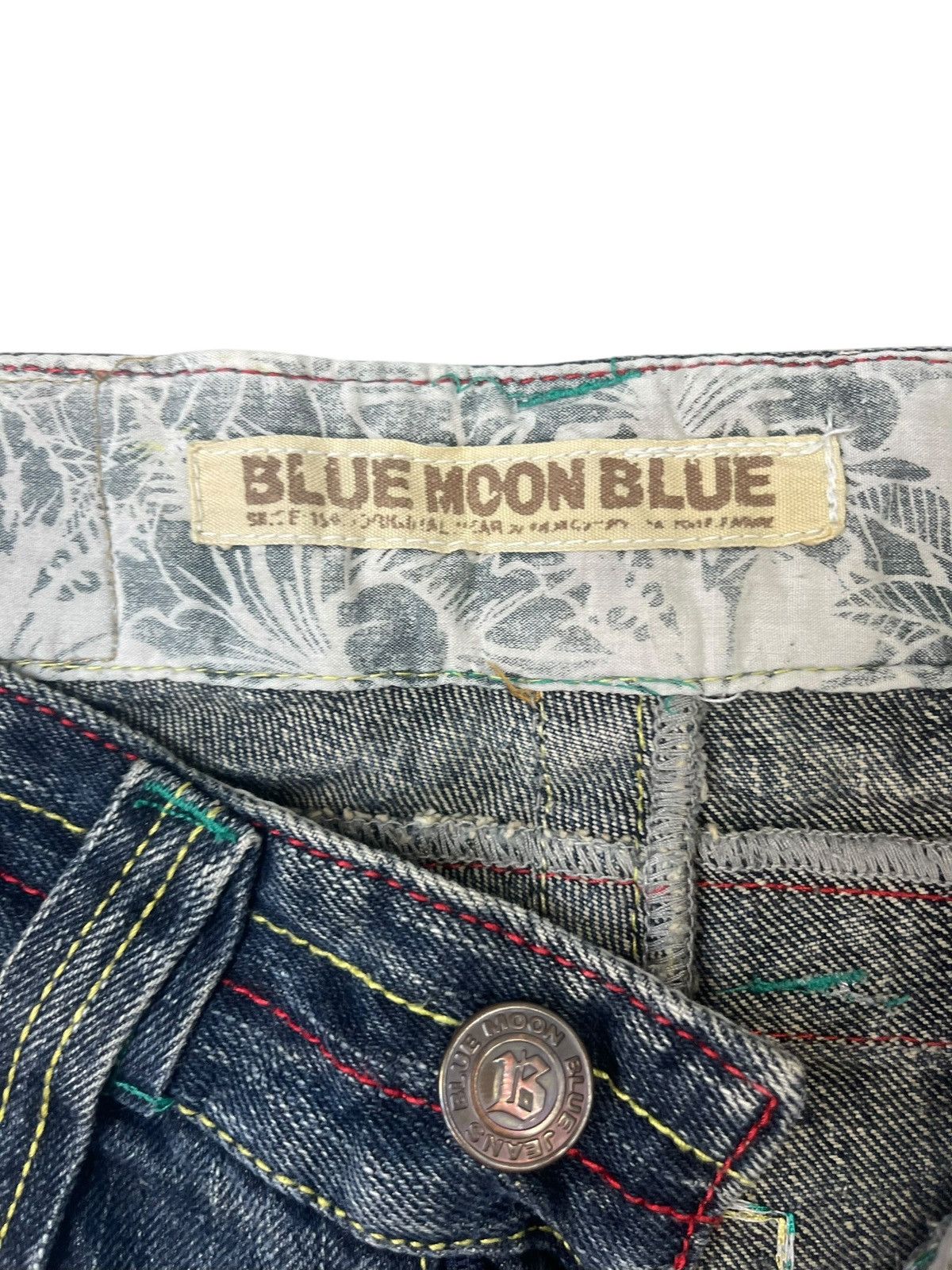 Japanese Brand Vintage Blue Moon Blue Jeans Streetwear Size US 29 - 6 Thumbnail