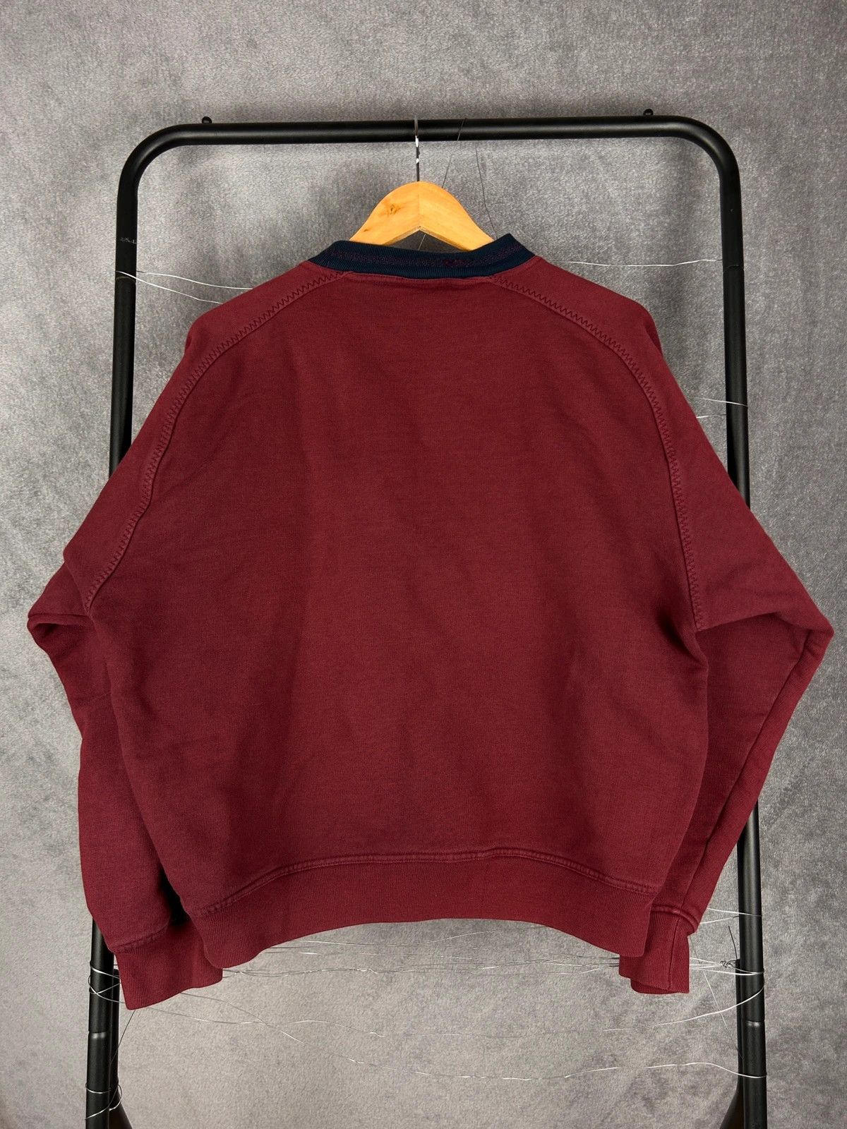 Designer × Hugo Boss × Vintage Hugo Boss twenty crewneck burgundy big haft spellout Size US S / EU 44-46 / 1 - 2 Thumbnail
