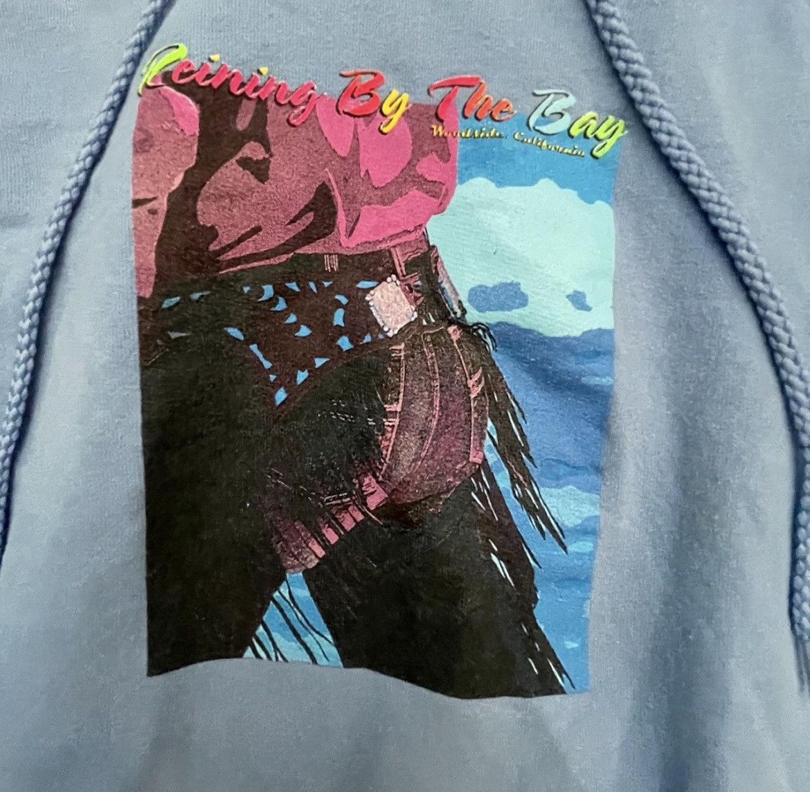 Hanes Anime Style Light Blue Hoodie Size US M / EU 48-50 / 2 - 2 Thumbnail