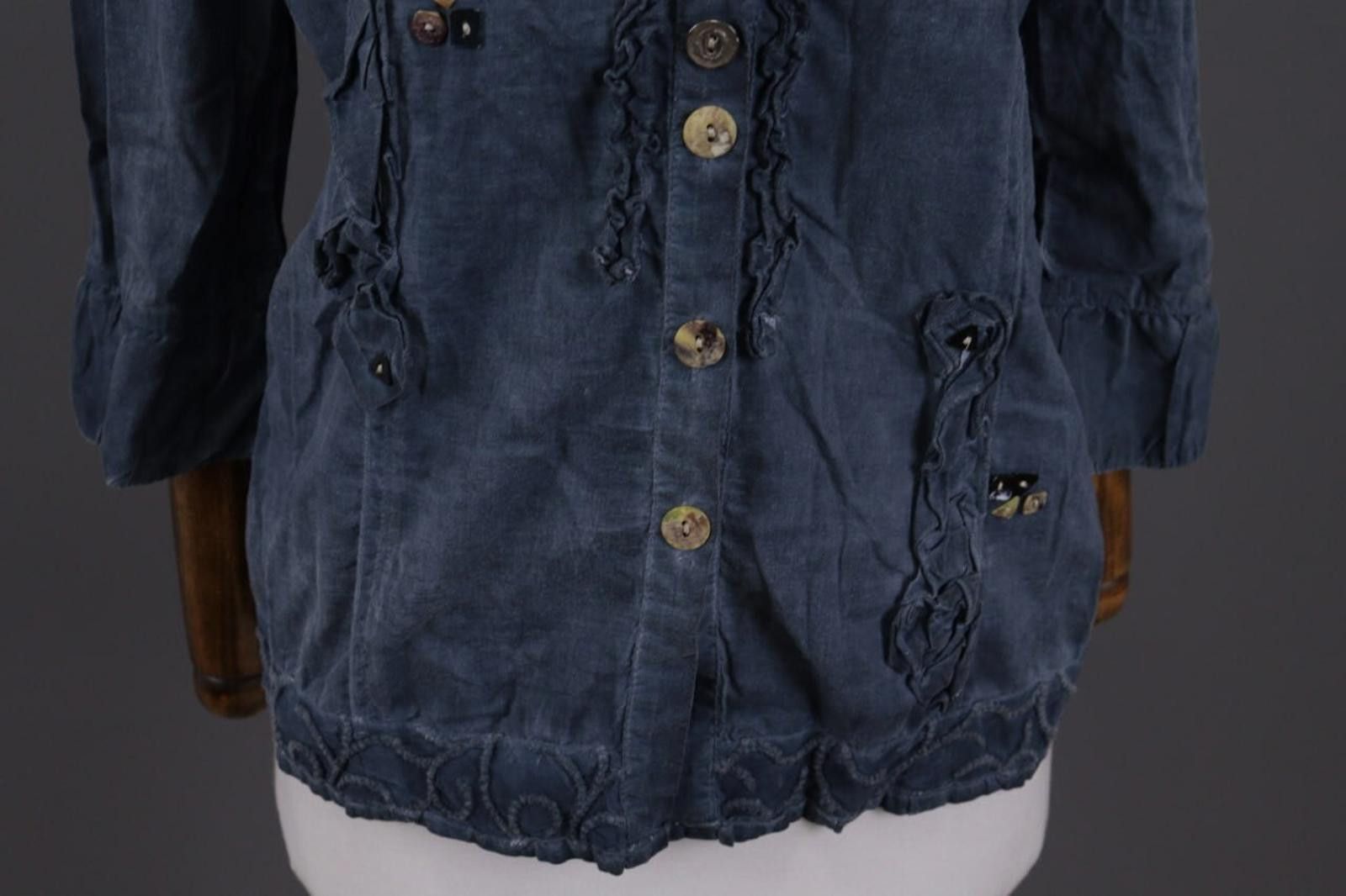 Bottega Veneta Bottegi Blue Designed Lagenlook Blouse Jacket Size S Size S / US 4 / IT 40 - 4 Thumbnail