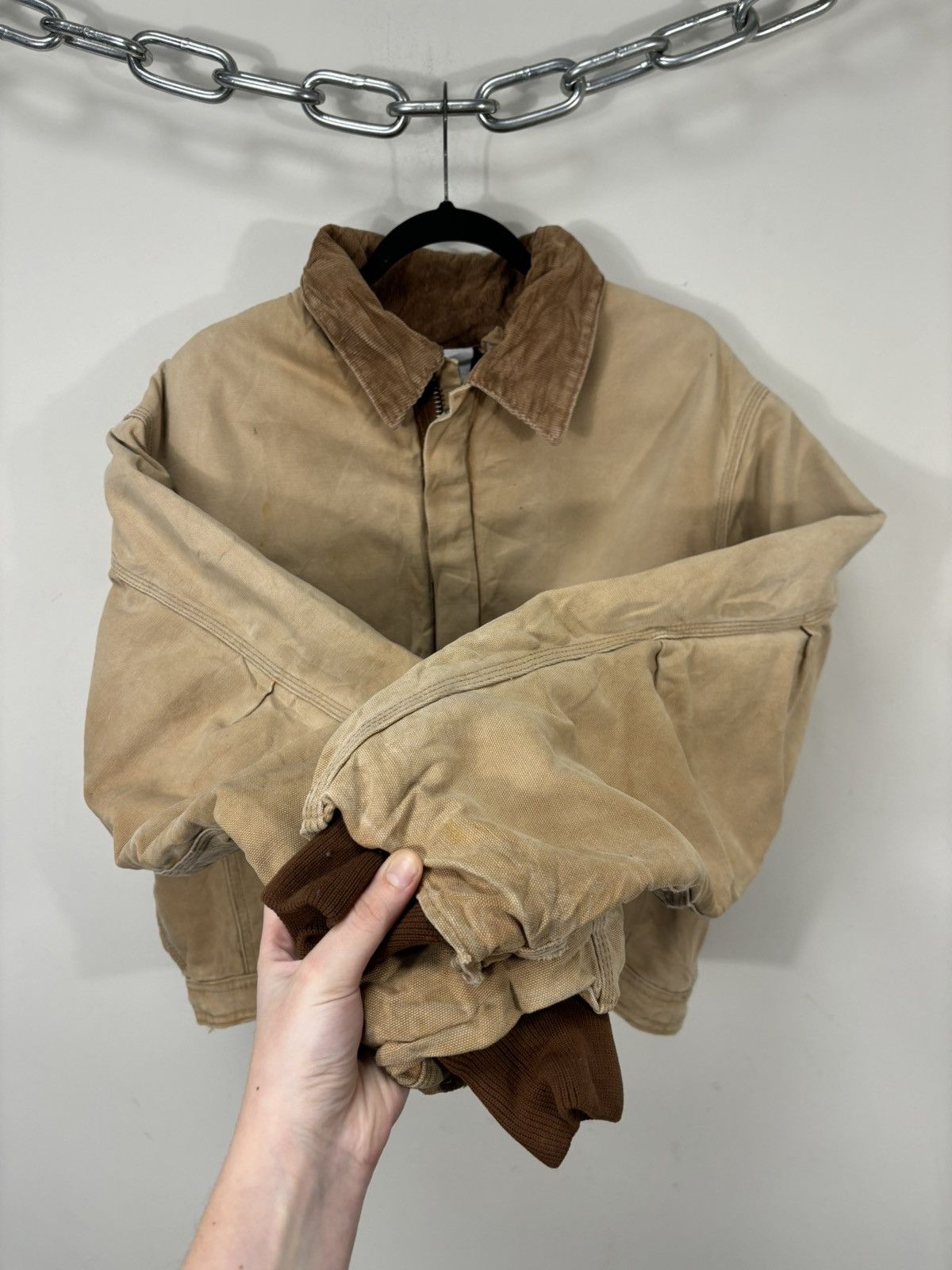 Carhartt Vintage 90s Carhartt USA Made Faded Hype Boxy Cropped Jacket Size US L / EU 52-54 / 3 - 14 Thumbnail