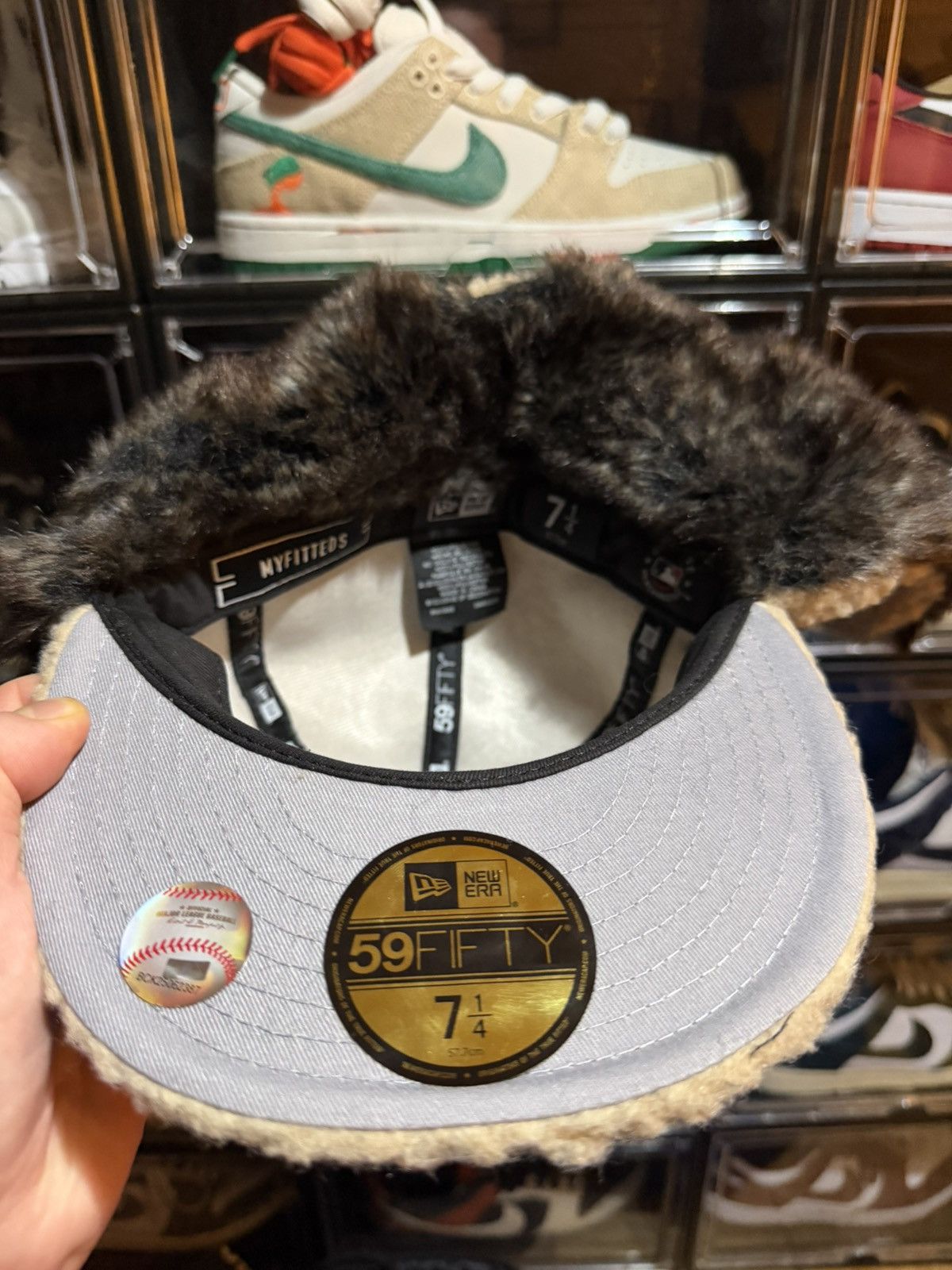 MyFitteds 7 1/4 MyFitteds Sherpa Dog Ears NY Yankees Khaki Tan Brown Size ONE SIZE - 5 Thumbnail