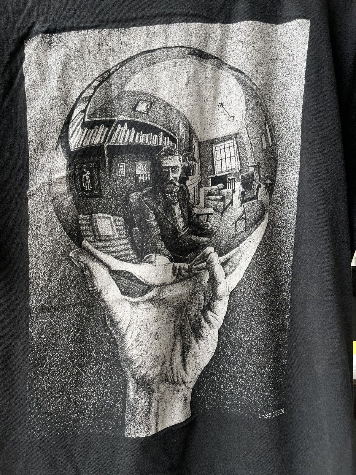 Designer Maurits Cornelis Esher Art T-shirt sun faded📸 Size US L / EU 52-54 / 3 - 4 Thumbnail