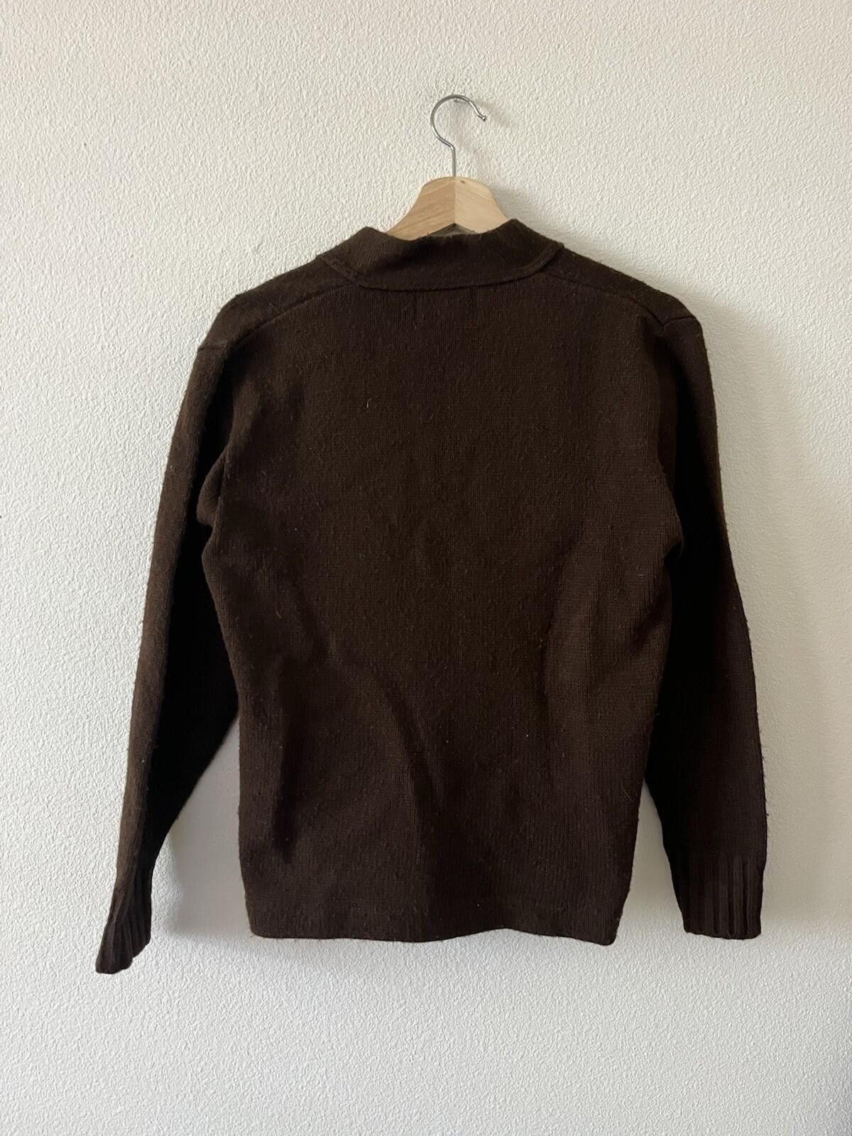 Other Vintage Tex-Anns Varsity Letterman Cardigan Sweater Brown Size M / US 6-8 / IT 42-44 - 4 Thumbnail