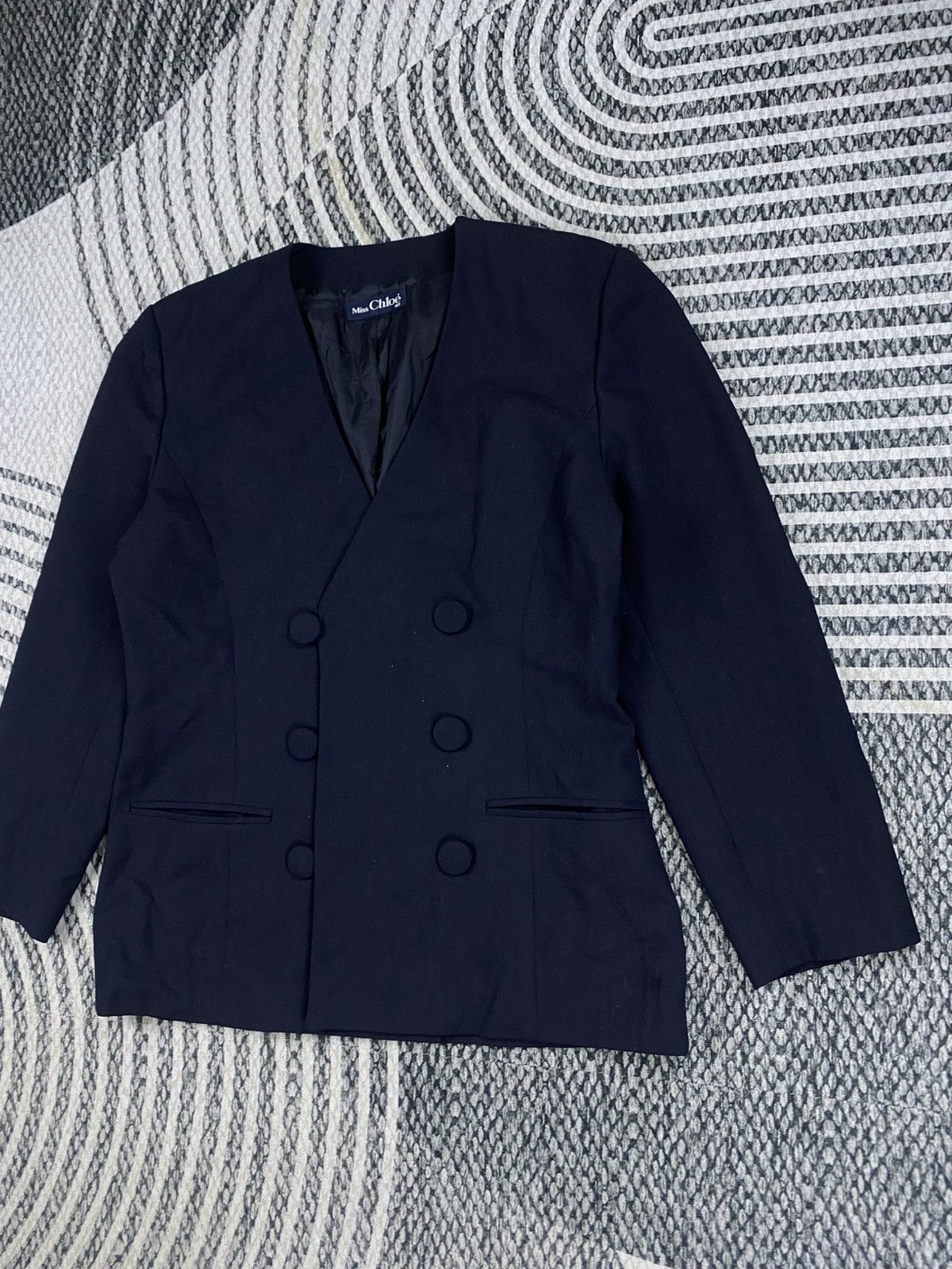 Chloe Vitg Miss Chloe’ Navy Color Double Breasted Jacket Size M / US 6-8 / IT 42-44 - 4 Thumbnail