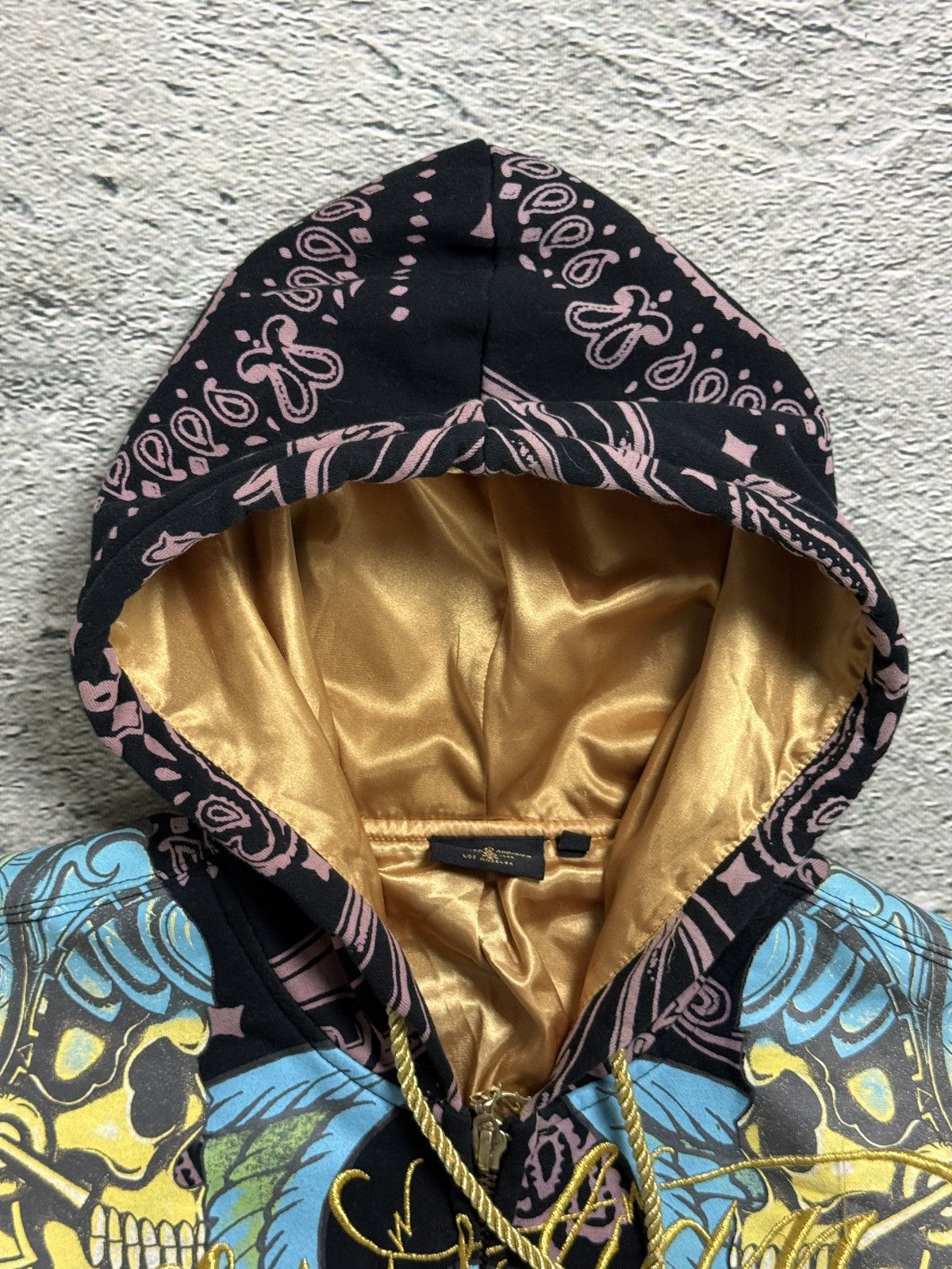 Ed Hardy Ed Hardy zip hoodie vintage Christian Audigier gold black Size US XL / EU 56 / 4 - 4 Thumbnail