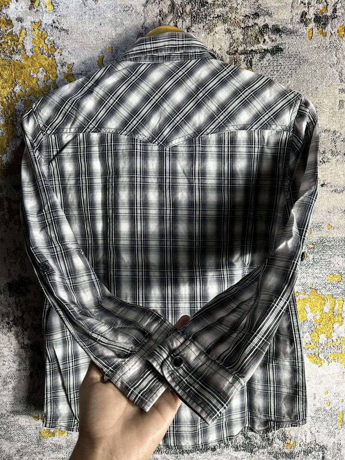 Japanese Brand STUDDED POEM SIRMIONE JUNYA WATANABE CDG STYLE SHIRT BUTTON Size US S / EU 44-46 / 1 - 6 Thumbnail