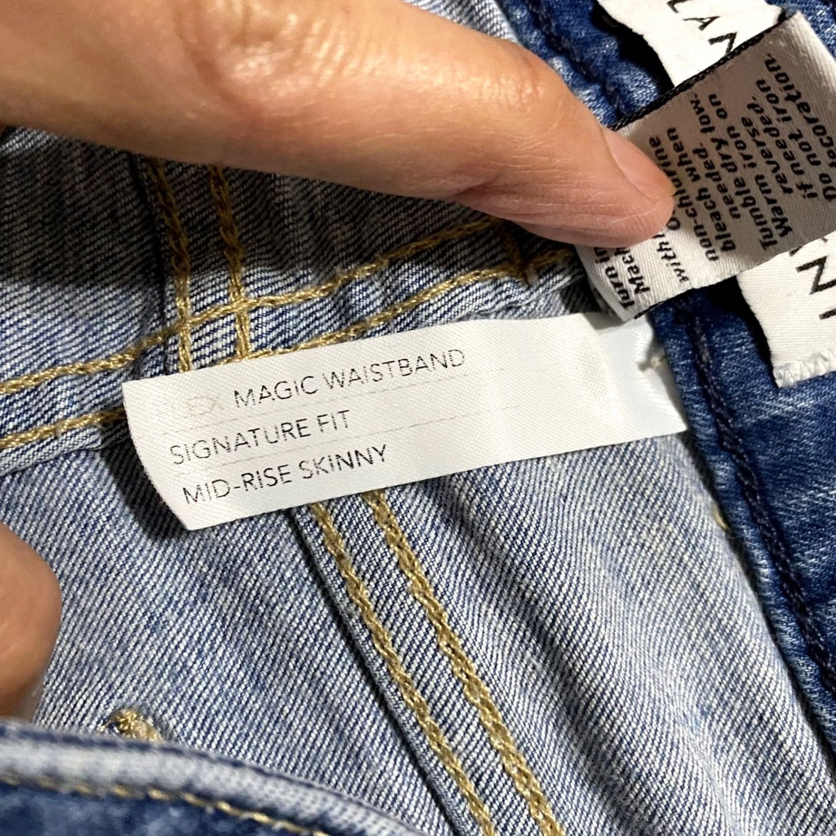 Vintage Lane Bryant Jeans Blue Denim Mid Rise Skinny 16 Regular 32 Inseam 5-Pocket Stretch AC Adult Womens Boys Girls N/A Size 38" / US 16 / IT 52 - 4 Thumbnail