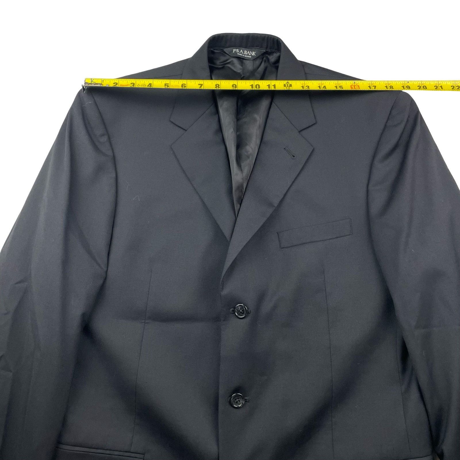 Jos. A. Bank Jos. A. Bank Men’s 100% Wool 3-Button Blazer Jacket Black • Size 42L - 11 Thumbnail