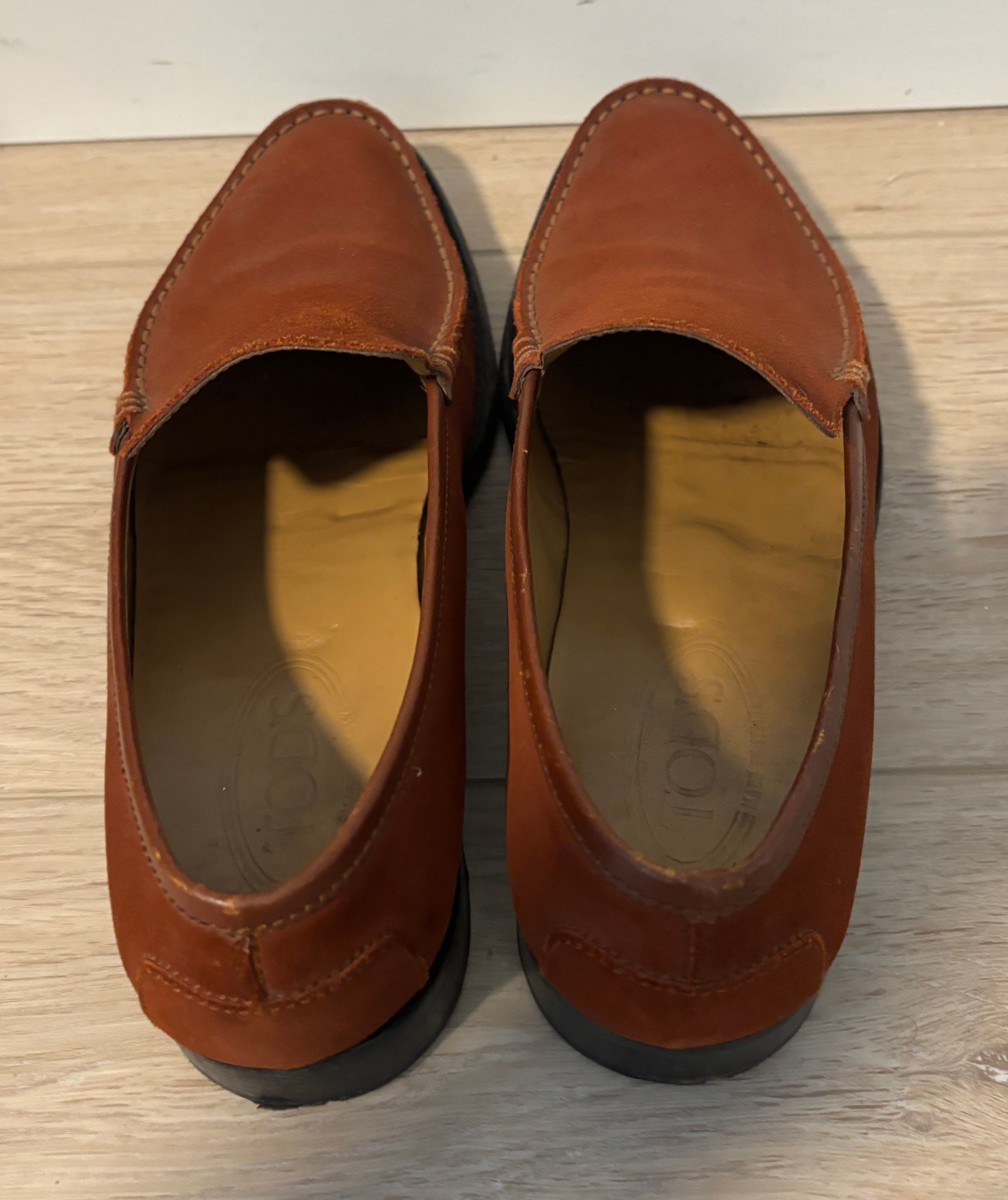 Tod's $750 Burnt Sienna Suede Slip on Shoes/ Loafers 9.5 Size US 9.5 / EU 42-43 - 12 Thumbnail