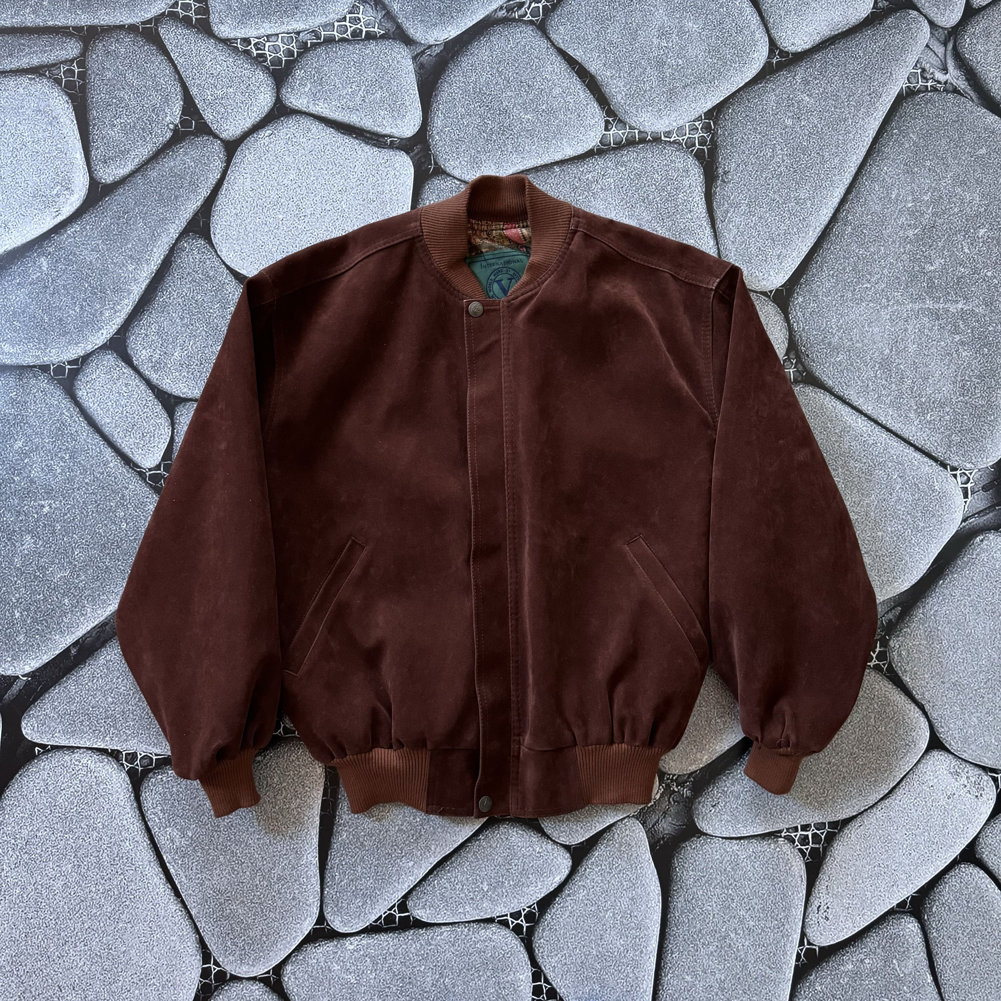 Vintage VINTAGE SUEDE BROWN BOMBER JACKET RETRO COWBOY STYLE Size US M / EU 48-50 / 2 - 2 Thumbnail