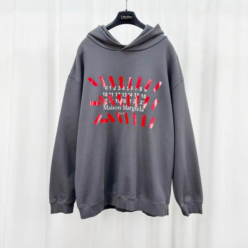 Maison Margiela Long Sleeve Dark Gray Hoodie 0089