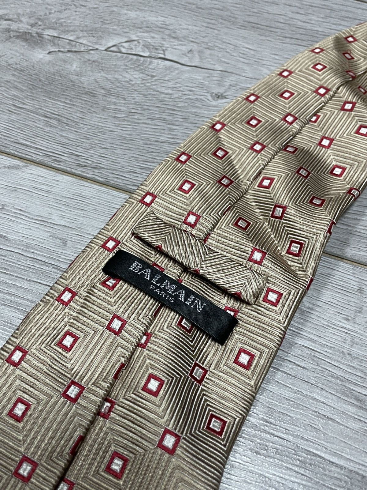 Balmain Balmain 100% silk tie rhombus squares Size ONE SIZE - 3 Thumbnail