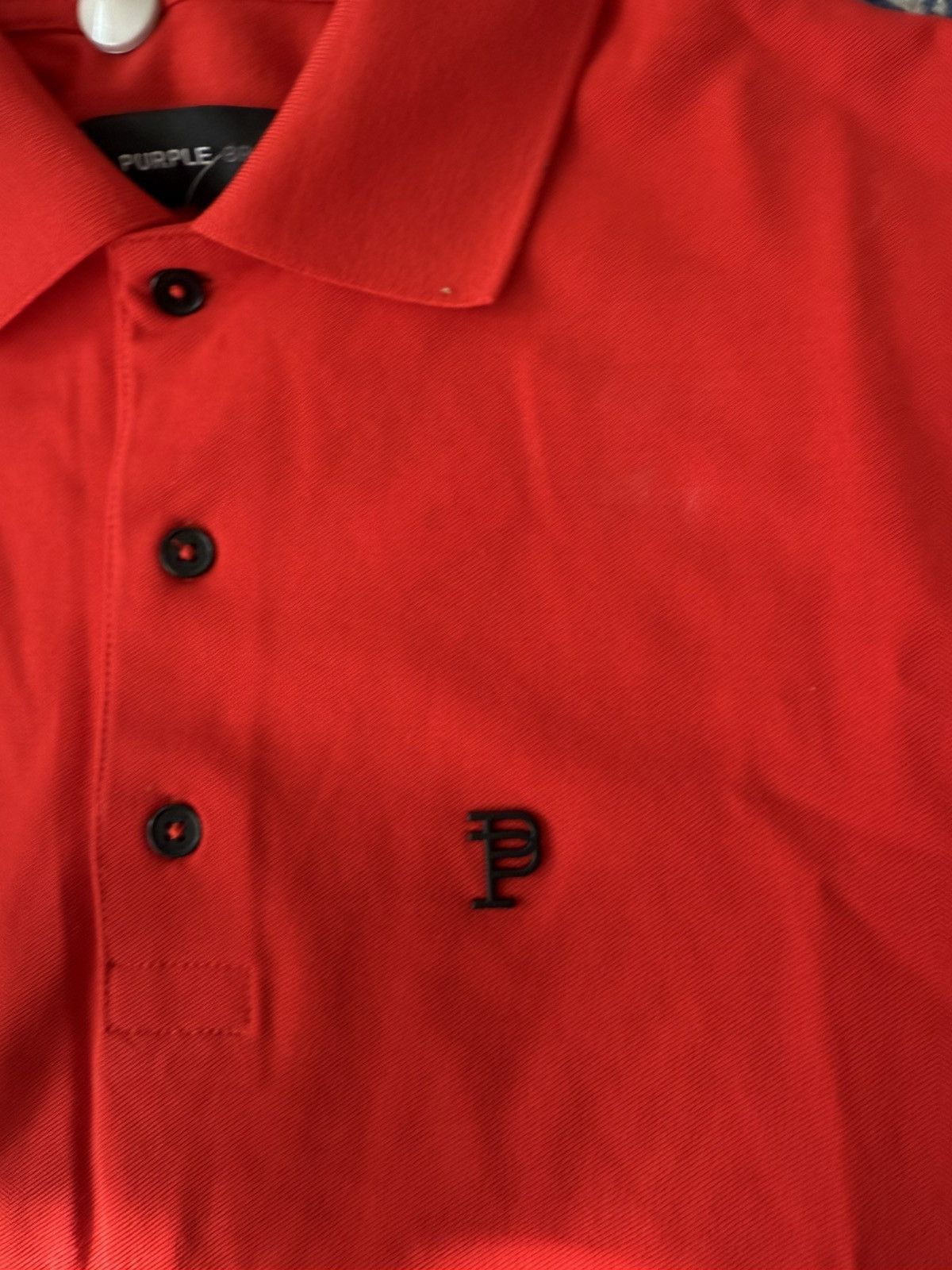 Purple Brand Purple brand pique knit red polo Size US XS / EU 42 / 0 - 2 Thumbnail