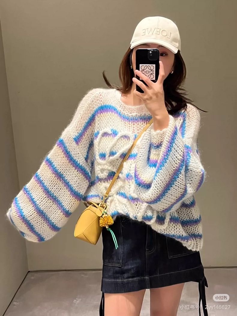 Loewe LOEWE Classic Ma Hai Mao colored striped knit top Size S / US 4 / IT 40 - 8 Thumbnail
