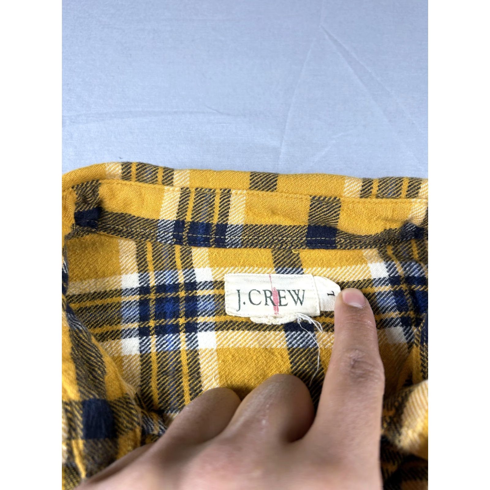 J.Crew VINTAGE J.CREW Flannel Shirt Mens L Yellow Plaid Long Sleeve Pocket Button-Up Size US L / EU 52-54 / 3 - 3 Thumbnail