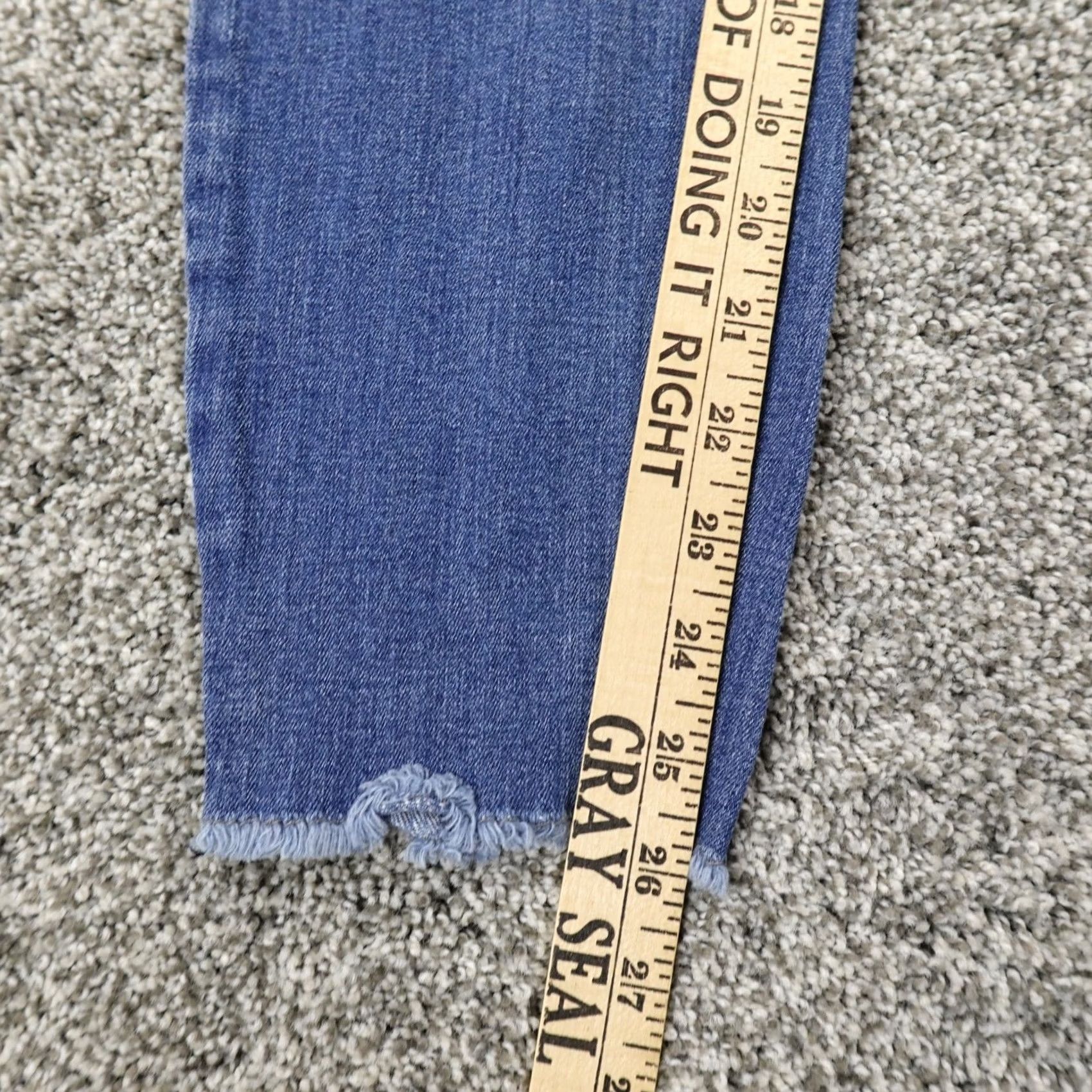 Pistola Pistola Jeans Womens 29 Dark Blue Denim Pants Skinny Faded Stretch Anthropologie jeans Women Regular 5-Pocket Blue Denim Slim Fit 26in Inseam Size 29" - 3 Thumbnail