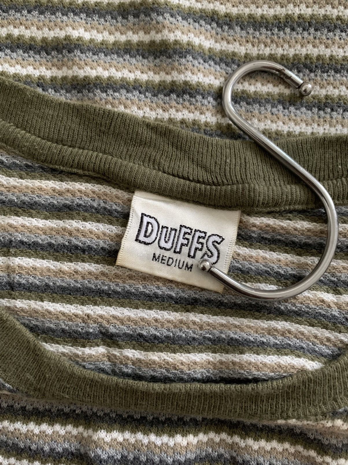 Vintage Vintage 90s DuFFS Skateboards Stripe Tshirt Size US L / EU 52-54 / 3 - 4 Thumbnail