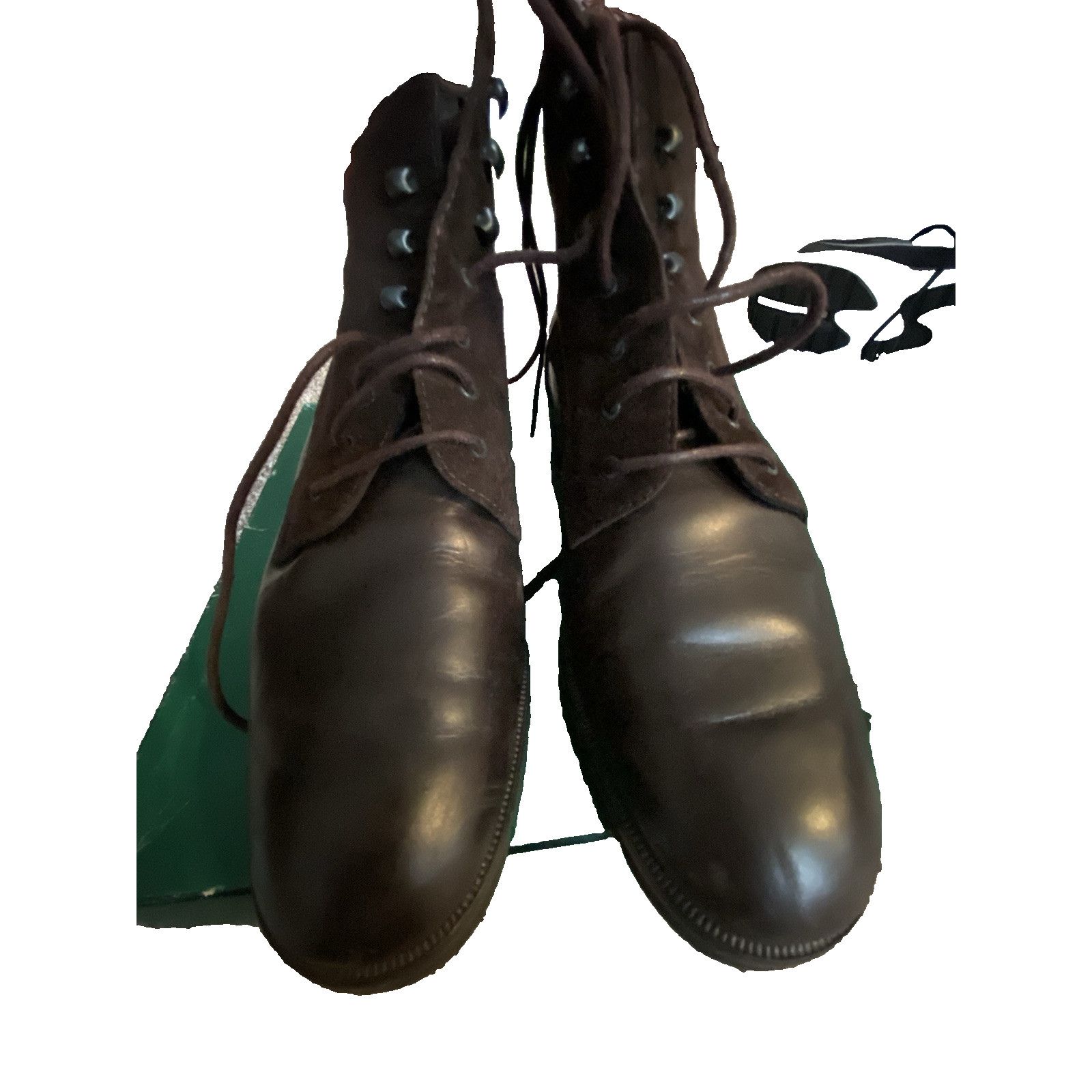 Other Paul Green Brown leather/suede tieup ankle boots sz 5 1/2 Size US 5.5 / IT 35.5 - 1 Thumbnail