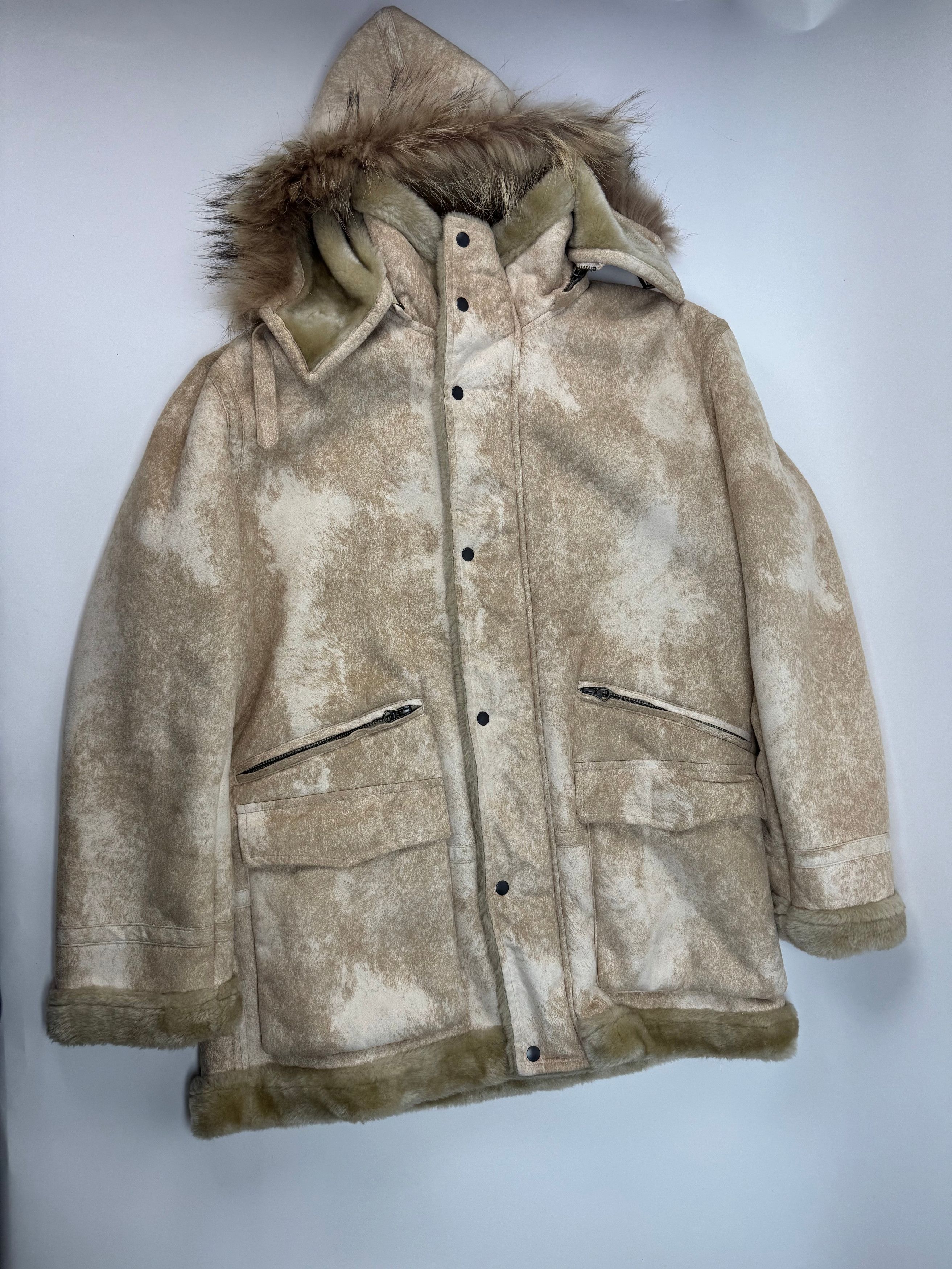 Kansai Yamamoto Vintage Fur Parka Unisex Beige M/L Size L / US 10 / IT 46 - 1 Thumbnail