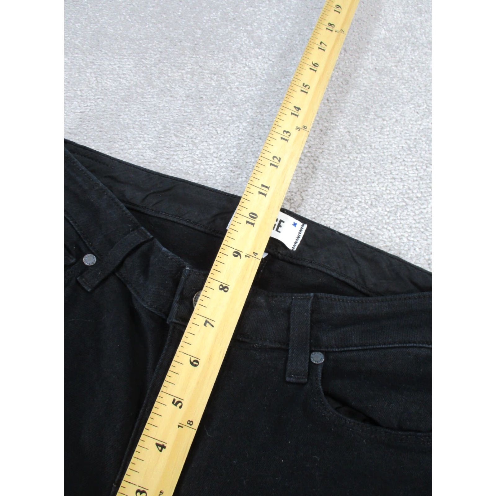 Paige PAIGE Women's Skinny Jeans 29 Skyline Ankle Peg Black Denim Charcoal Wash Size 29" - 6 Thumbnail