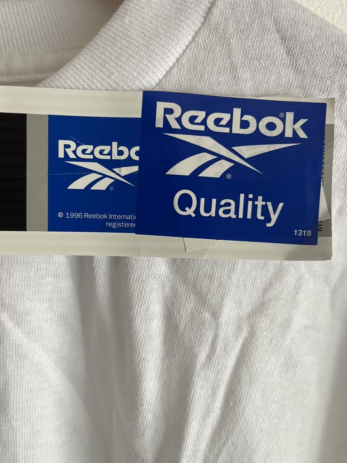 Reebok Reebok 1996 90s Deadstock NWT y2k white tee logo shirt tags Size US L / EU 52-54 / 3 - 5 Thumbnail