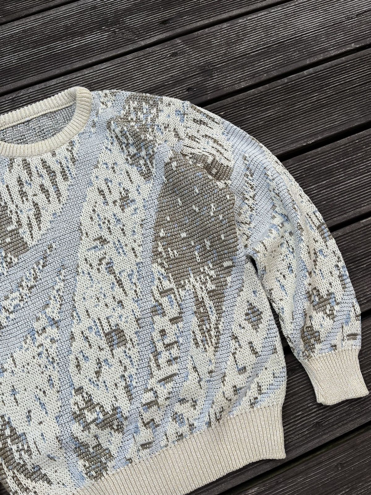 Vintage Real Vintage 90's Braided Boxy Fit Sweater Print Size US M / EU 48-50 / 2 - 3 Thumbnail