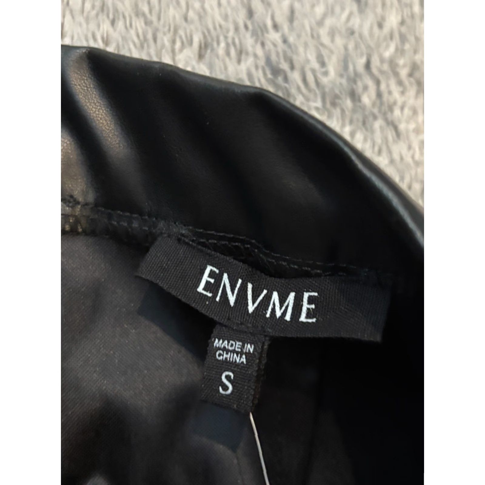 Vintage NWT ENVME Vegan Leather Pants Womens Small Black Faux Lace Up Clubwear Size 28" / US 6 / IT 42 - 3 Thumbnail