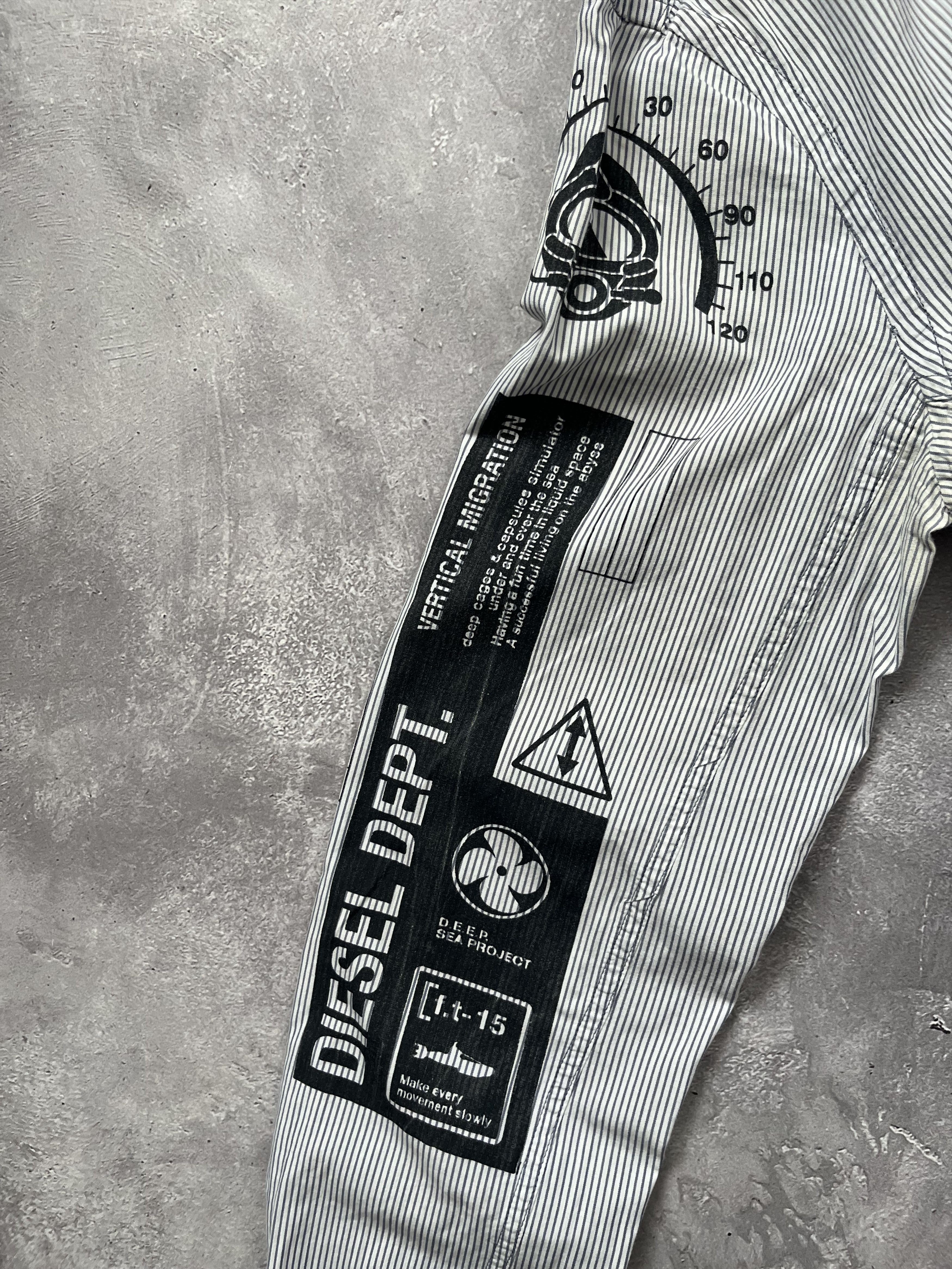 Diesel RARE Diesel DEPT. LIQUID SPACE Striped Button Up Shirt Size US S / EU 44-46 / 1 - 7 Thumbnail
