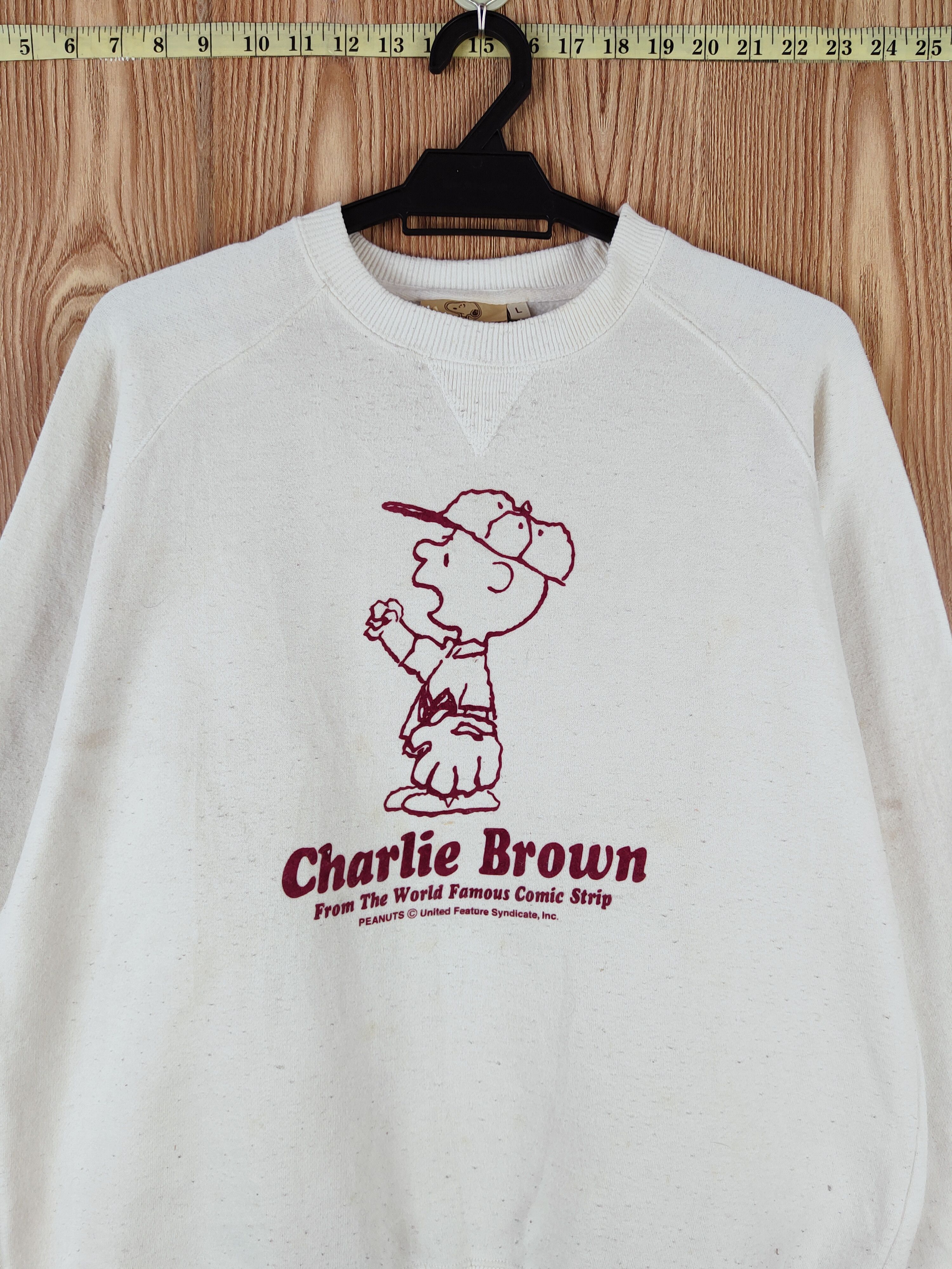 Japanese Brand × Peanuts × Vintage Peanuts White Charlie Brown Sweatshirts #W575 Size US L / EU 52-54 / 3 - 2 Thumbnail