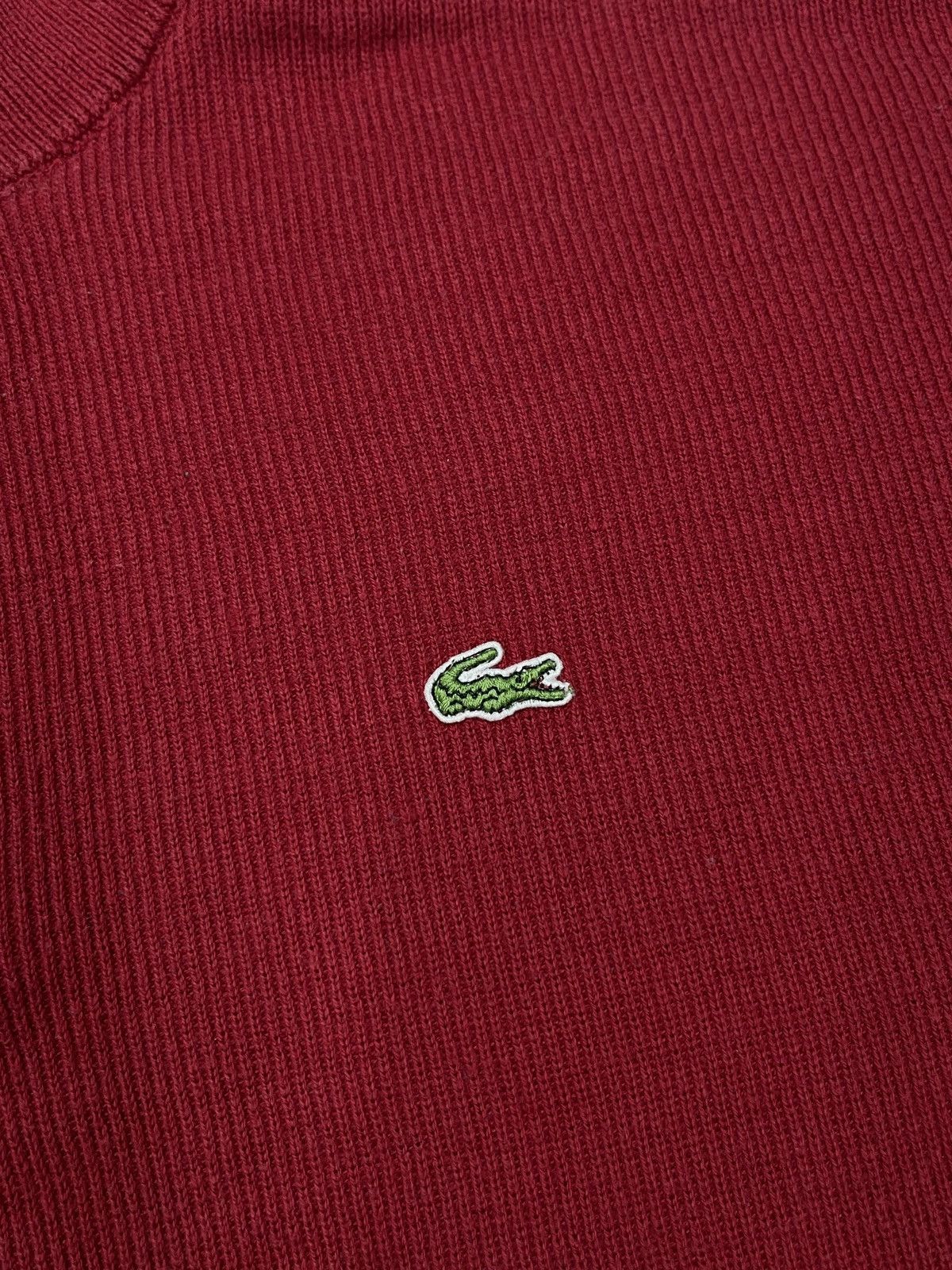 Lacoste Vintage Lacoste 1/4 Half Zip Knit Sweater Red Y2K Size L Size US L / EU 52-54 / 3 - 5 Thumbnail