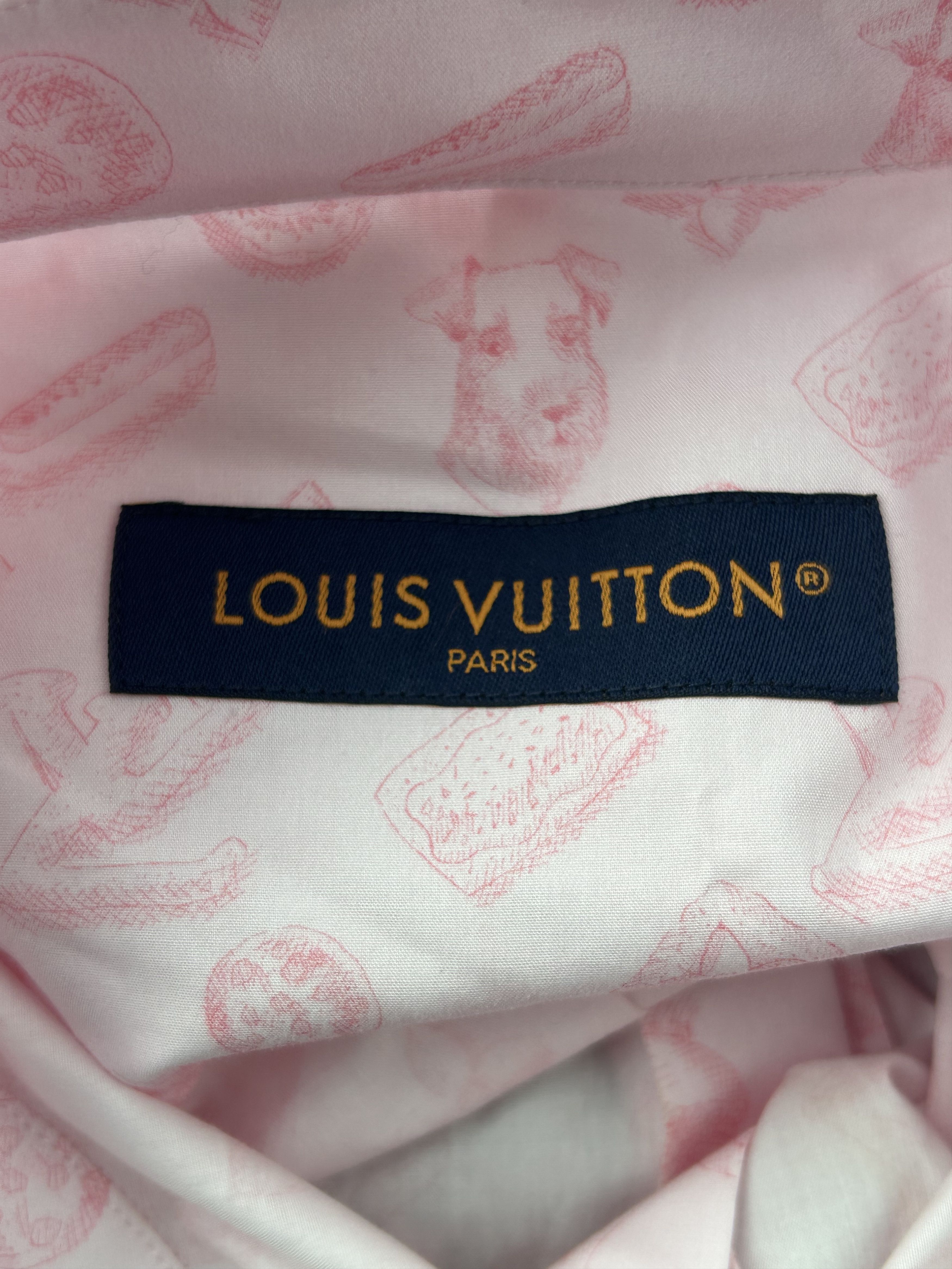 Louis Vuitton Louis Vuitton Tyler The Creator Pink Monogram Shirt Size US XXL / EU 58 / 5 - 3 Thumbnail