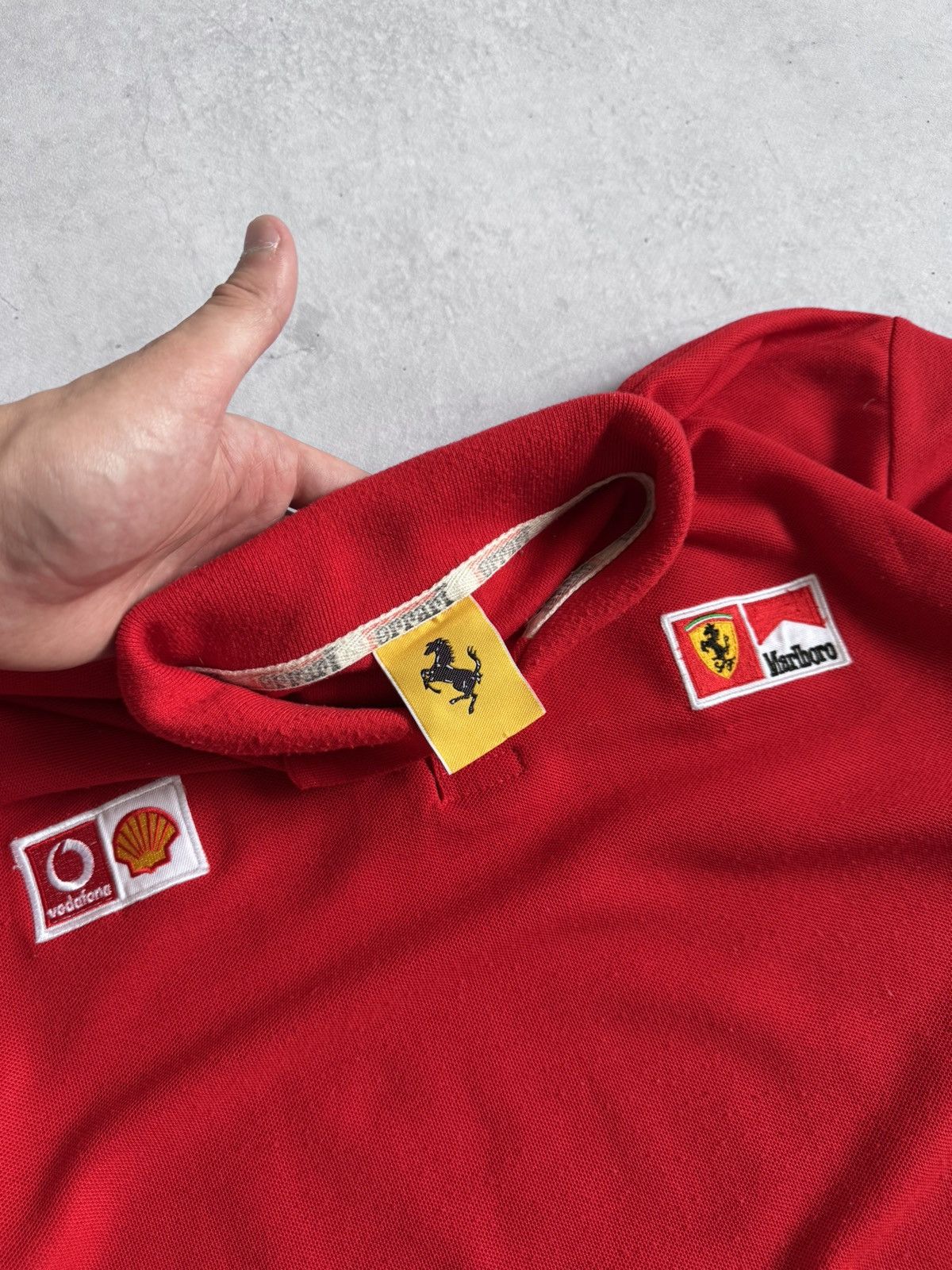 Ferrari Vintage Ferrari Formula F1 Vodafone&Shell Racing Polo Y2K Size US L / EU 52-54 / 3 - 7 Thumbnail