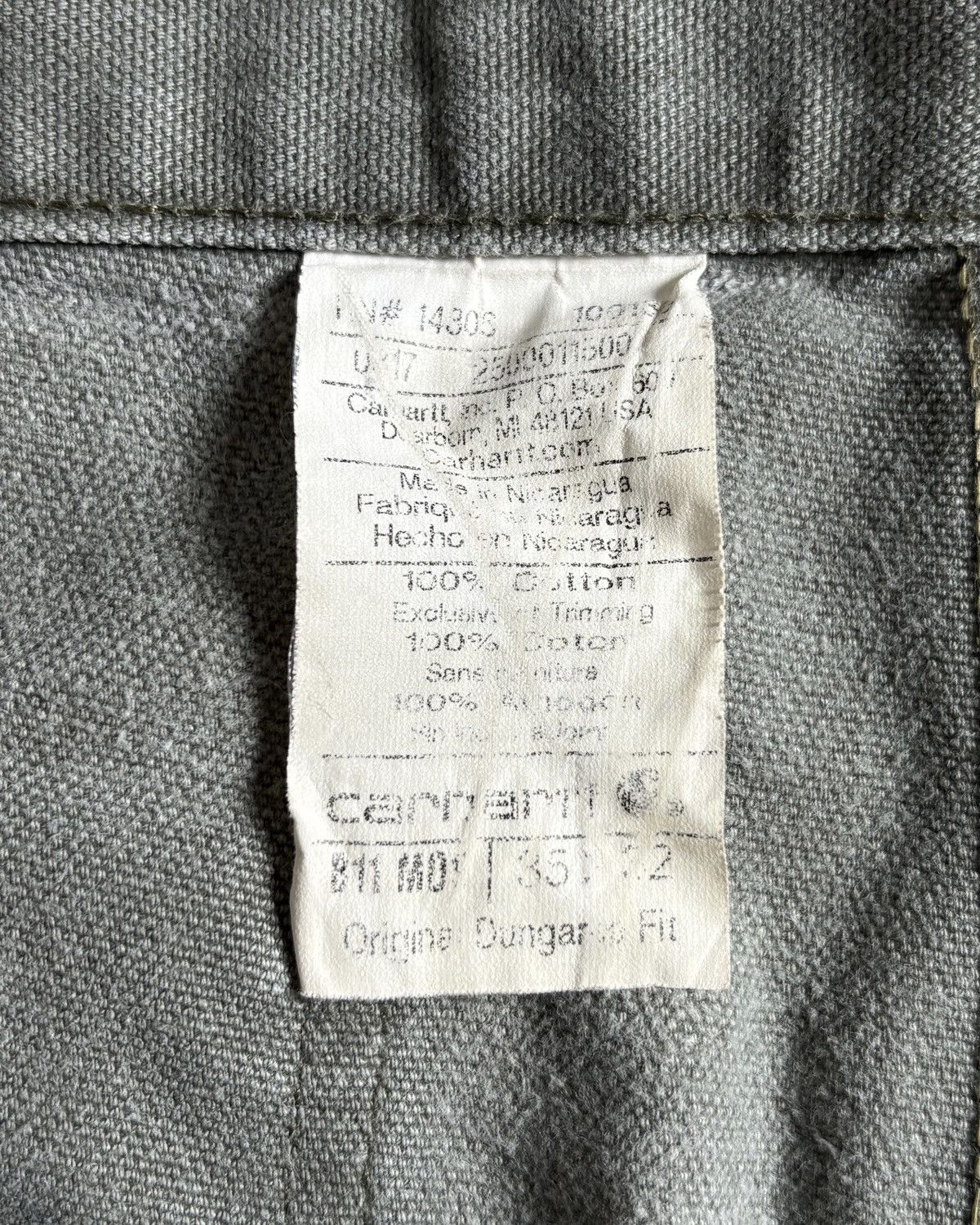 Carhartt Vintage Faded MOS Green Distressed Carhartt Carpenter Shorts Size US 35 - 3 Thumbnail
