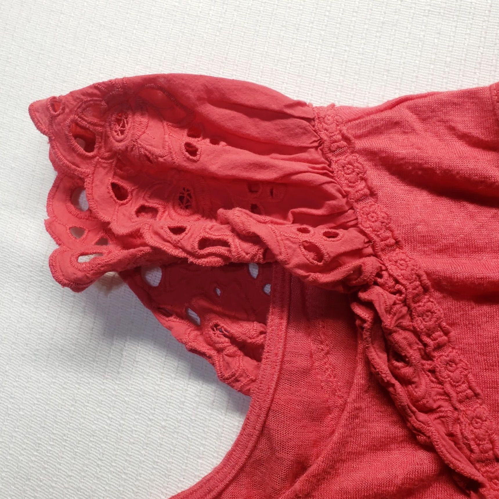 Vintage Maurices Solid Red Lace Sleeve Cap Tee T-Shirt Adult Women's Size XXL 2XL Size XXL / US 16-18 / IT 52-54 - 3 Thumbnail