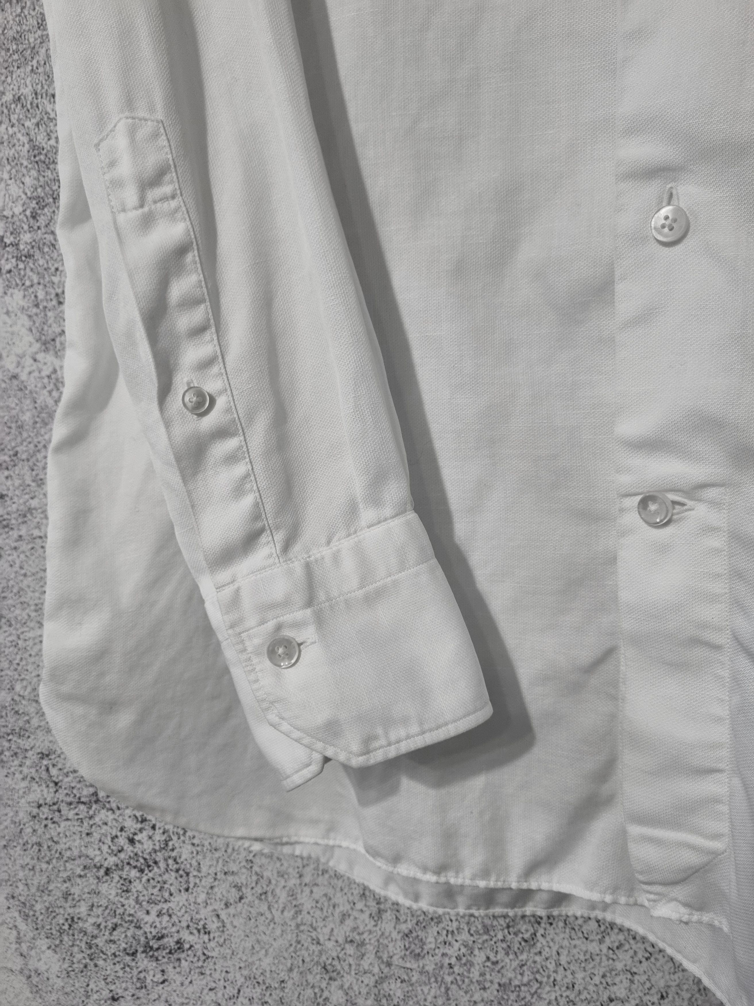 Ermenegildo Zegna Ermenegildo Zegna White Button Up Shirt Tailored Fit Size US M / EU 48-50 / 2 - 5 Thumbnail