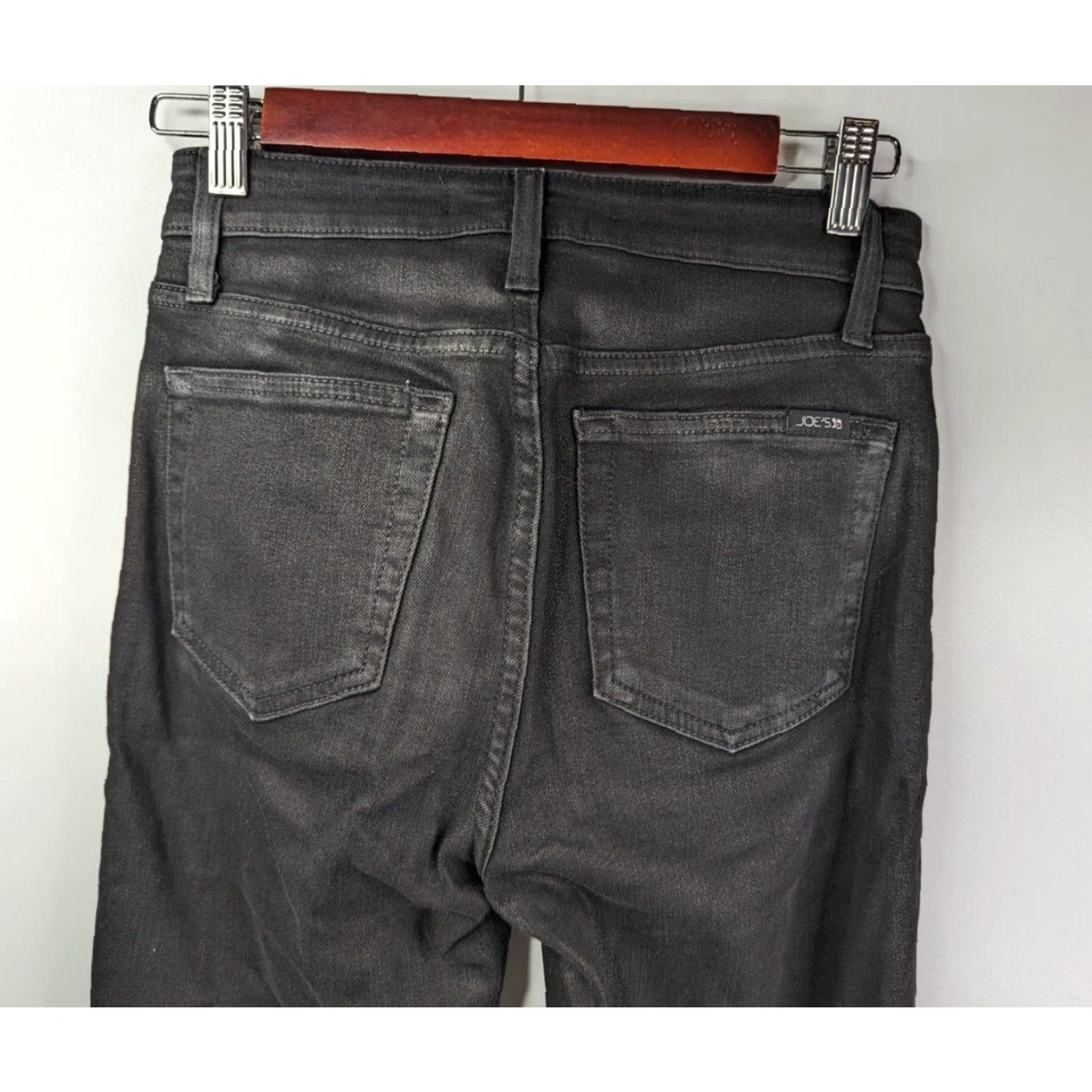 Vintage JOE'S Black Coated Skinny Jeans Stretch Pants Women's Size 26 Size 26" / US 2 / IT 38 - 5 Thumbnail