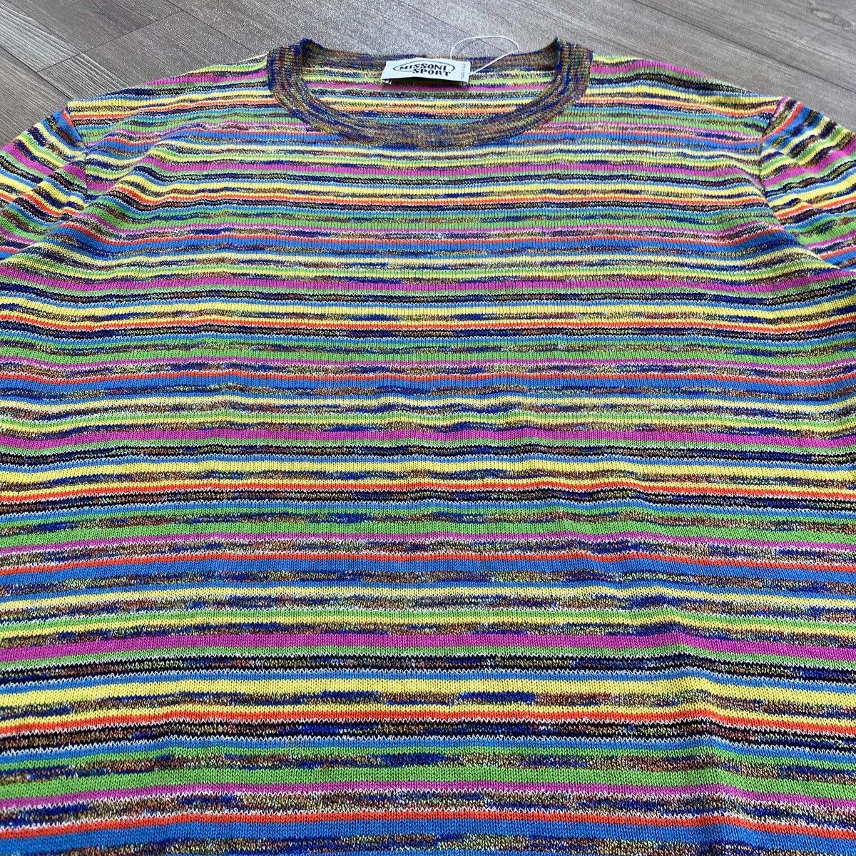 Missoni 1990s Missoni Sport Italy Striped Knitwear Longsleeve Size US L / EU 52-54 / 3 - 2 Thumbnail