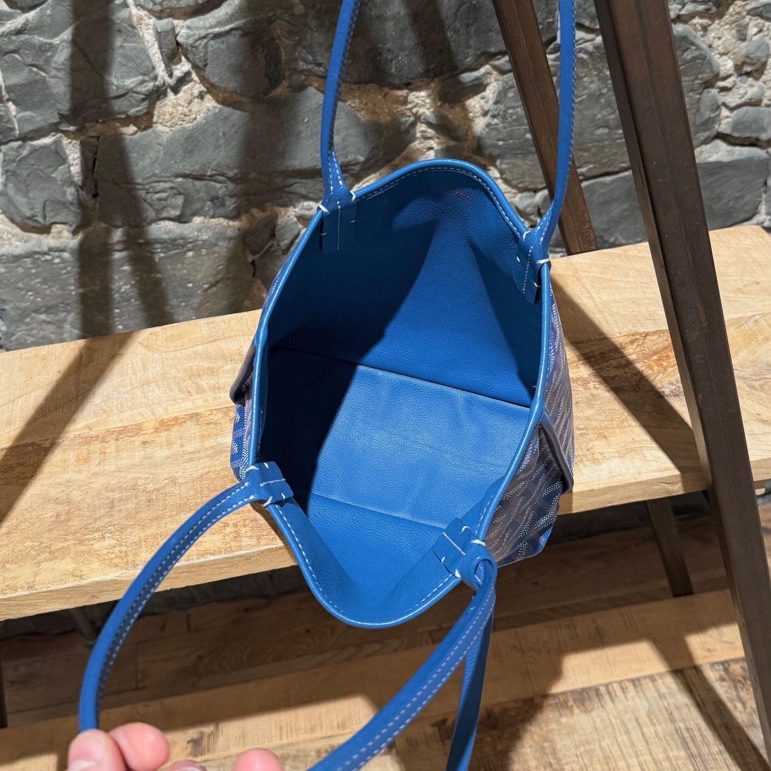 Goyard Goyard Blue Goyardine Mini Anjou Shoulder Bag Size ONE SIZE - 15 Thumbnail