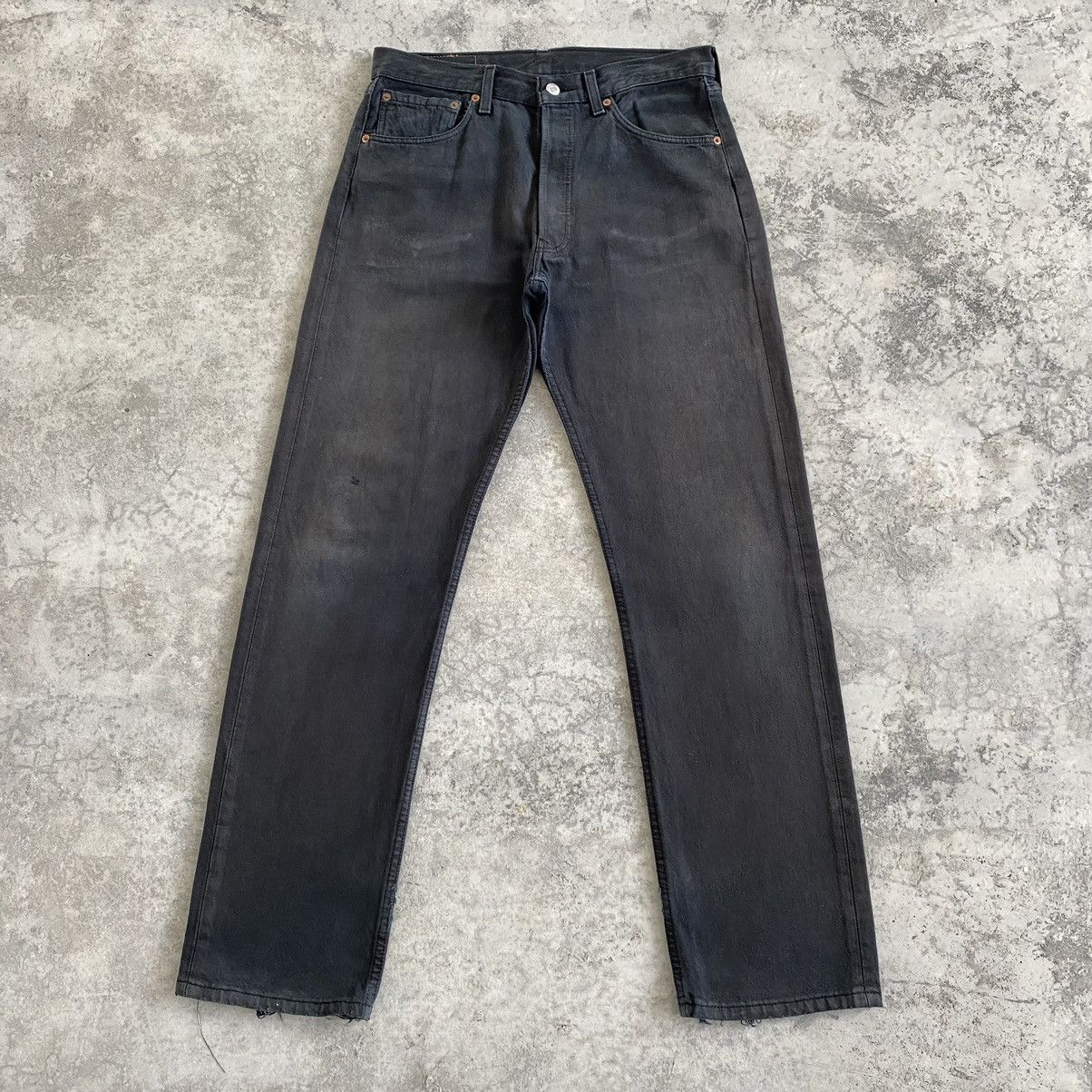 Levi's Vintage 1999 Levis 501 Faded Black Denim Jeans Size US 31 - 1 Thumbnail