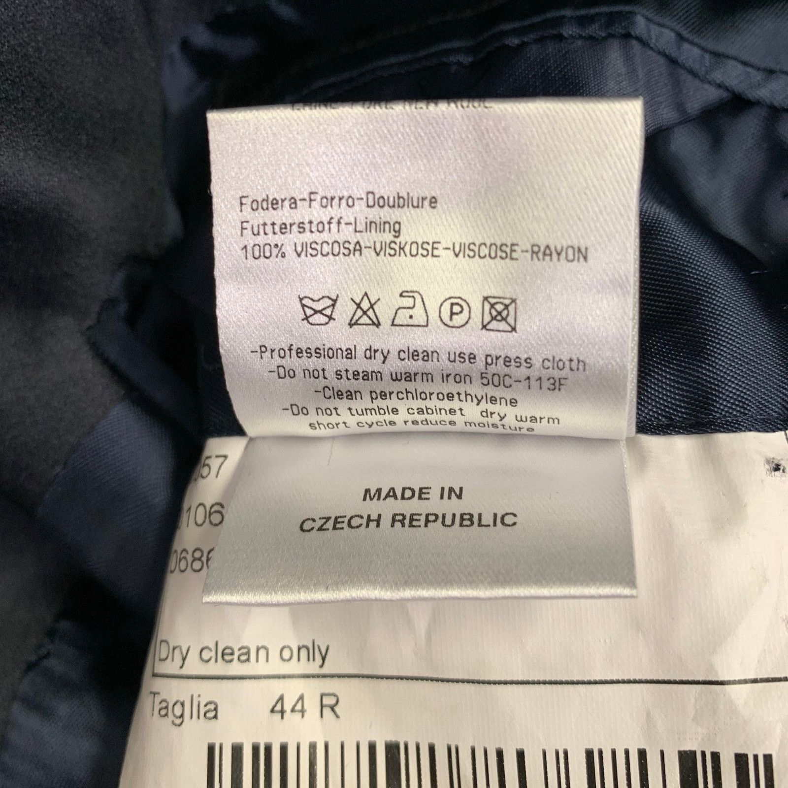 Calvin Klein Size 34 Navy Black Wool Shawl Lapel Tuxedo Size 34R - 10 Thumbnail