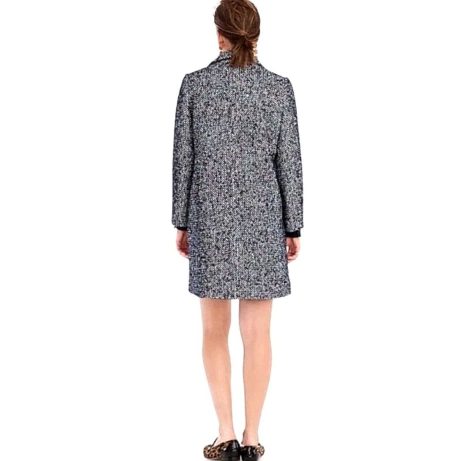 J.Crew J.CREW DAPHNE COAT ITALIAN TWEED Multicolor Wool Blend Womens Size 0 EUC H2076 Speckle Basic Coat Size XS / US 0-2 / IT 36-38 - 3 Thumbnail