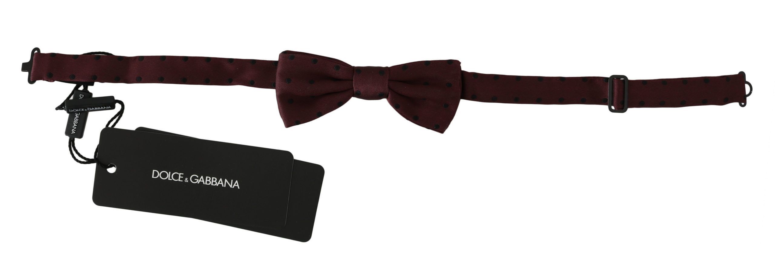 Dolce & Gabbana Elegant Silk Purple Dotted Bow Men's Tie Size ONE SIZE - 1 Thumbnail