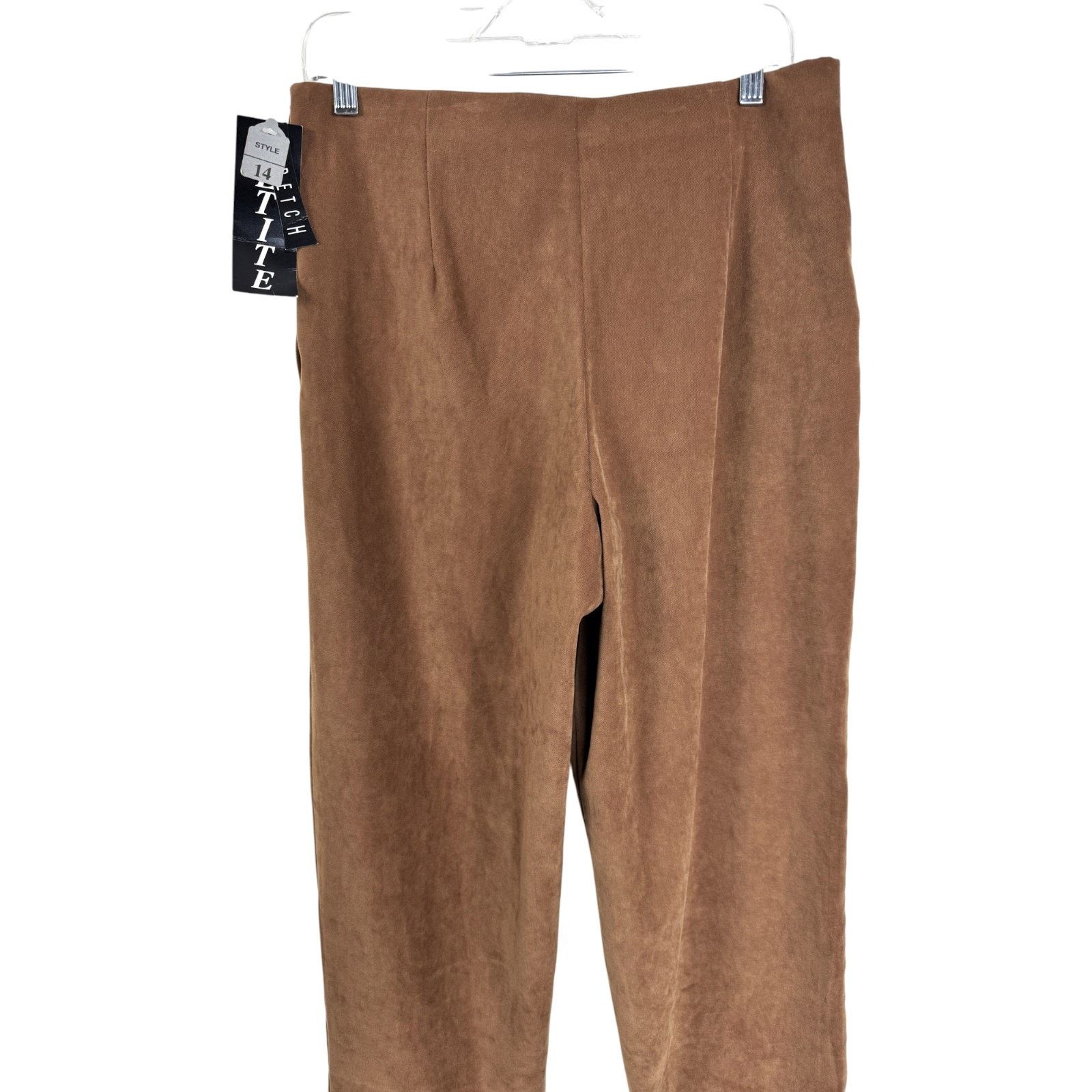 Other Vintage W.L. Sportswear Petites Brown Stretch Pants Size 14 Size 36" / US 14 / IT 50 - 4 Thumbnail